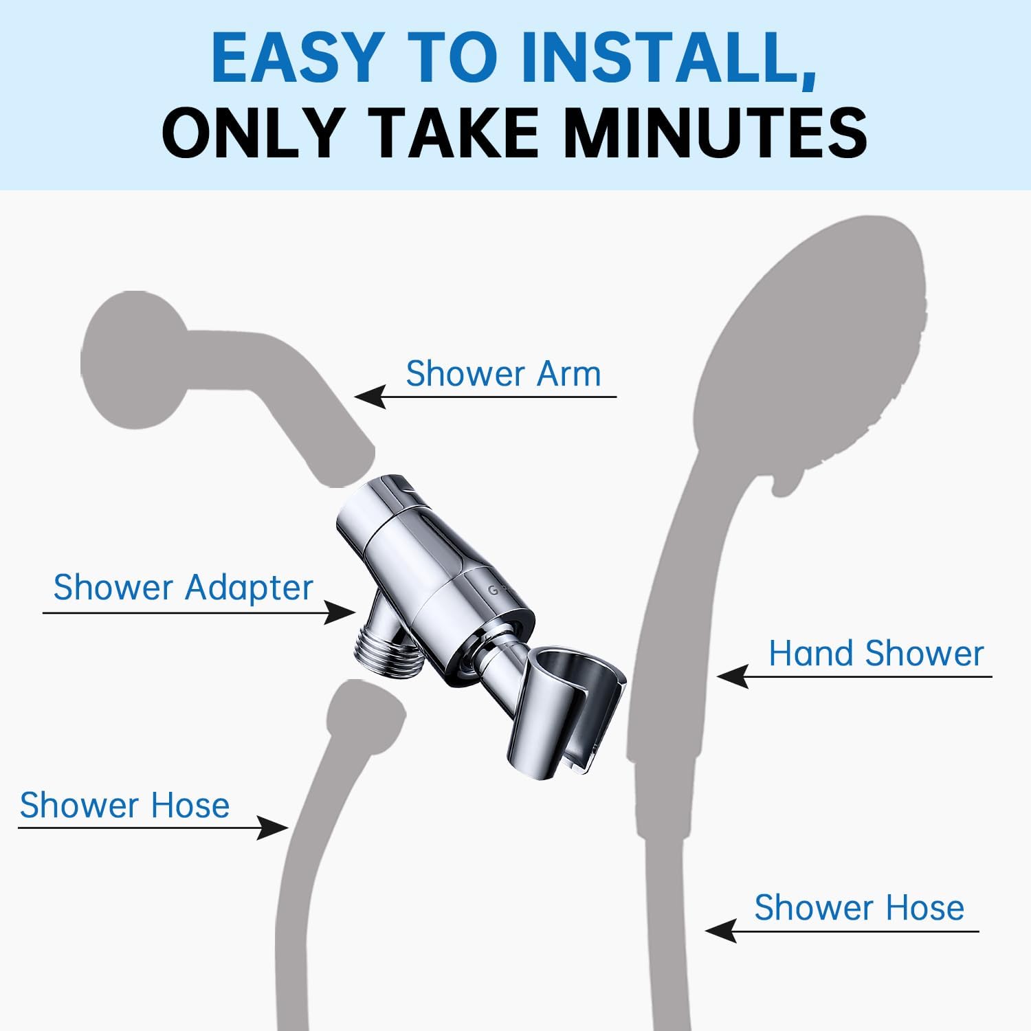 G-Promise Universal Shower Arm Mount Holder
