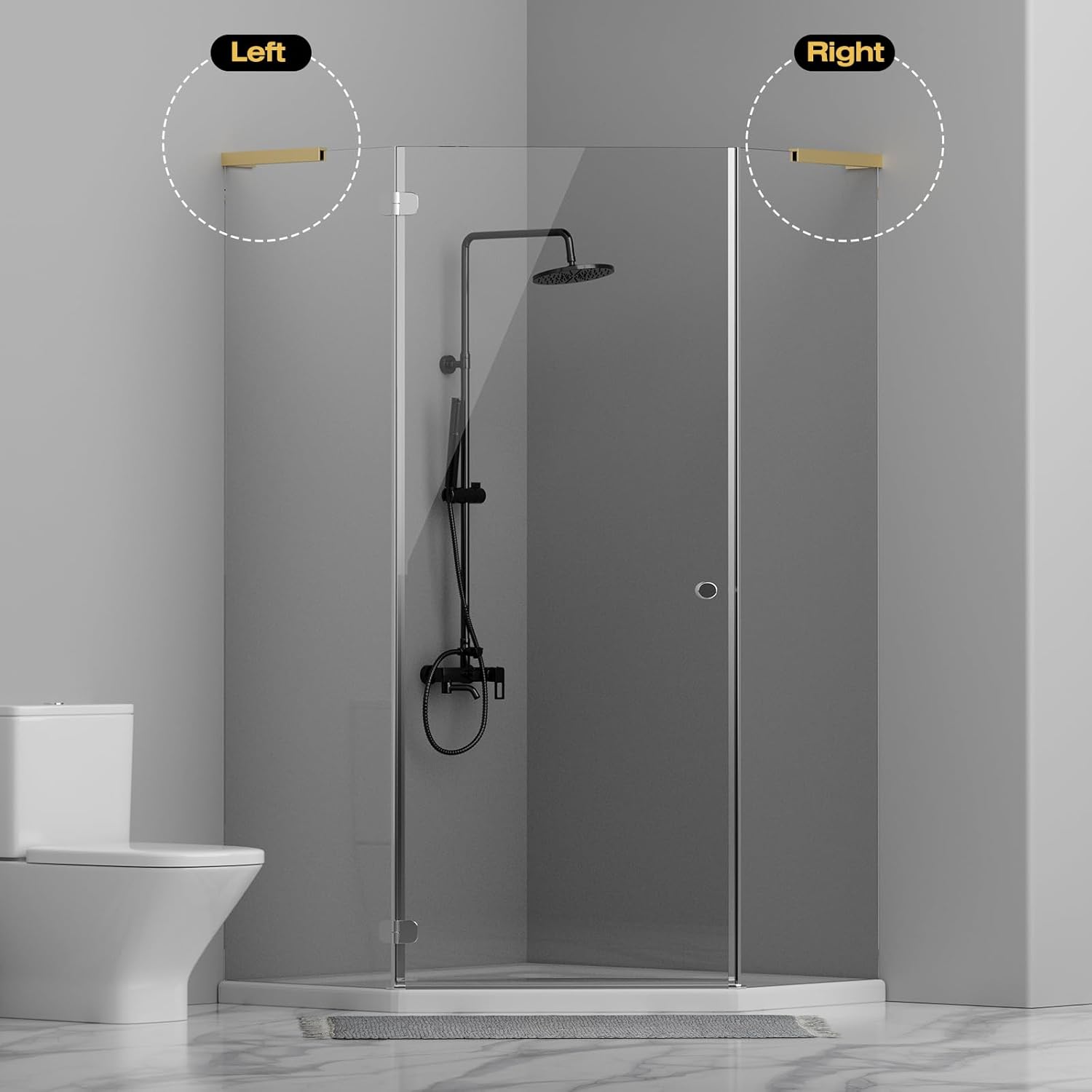 Heavy Duty Glass Clamp Support Bracket for Frameless Shower Doors