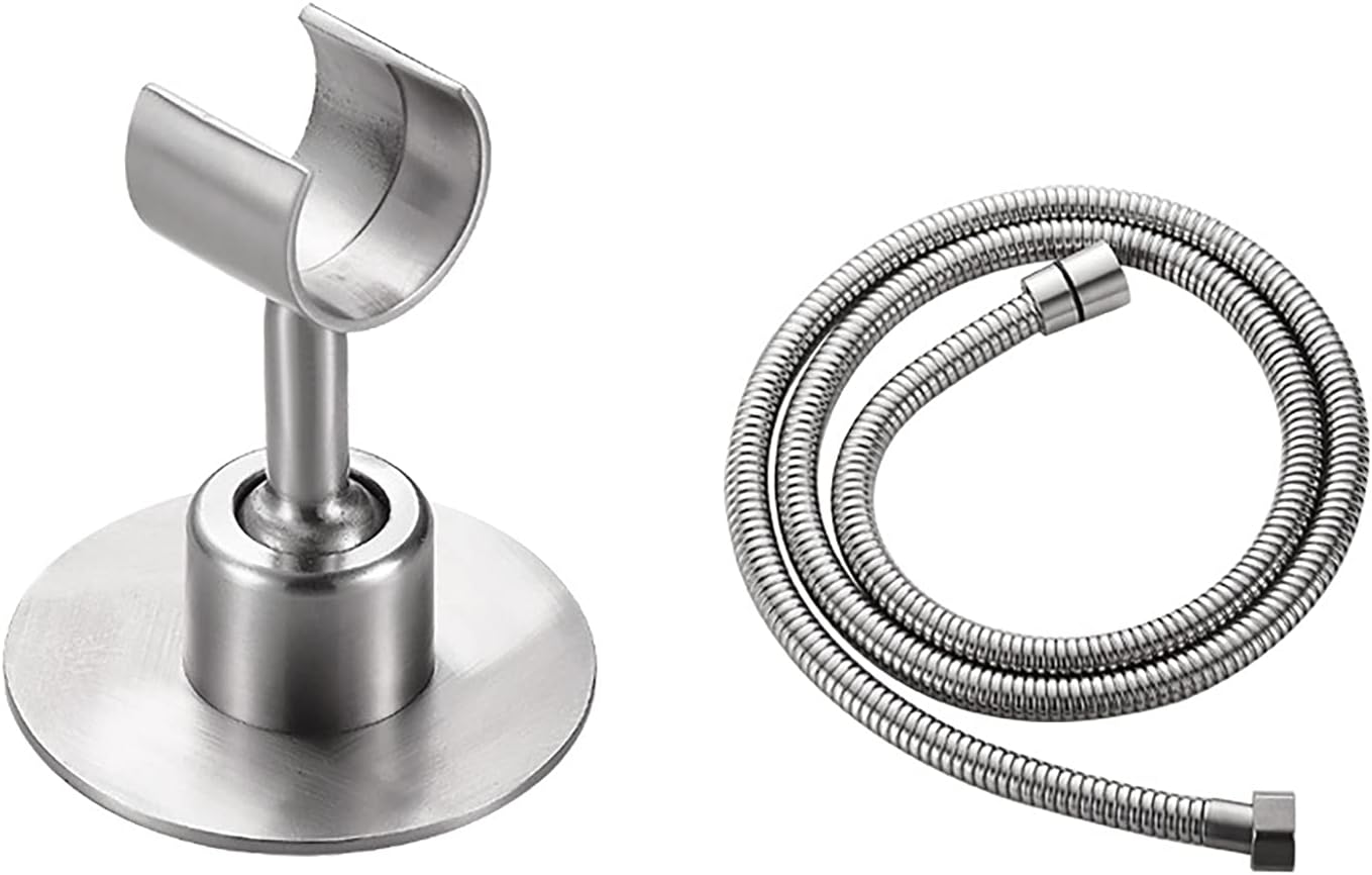 Adjustable Shower Head Holder 304 Stainless Steel No Drill Wall Mount
