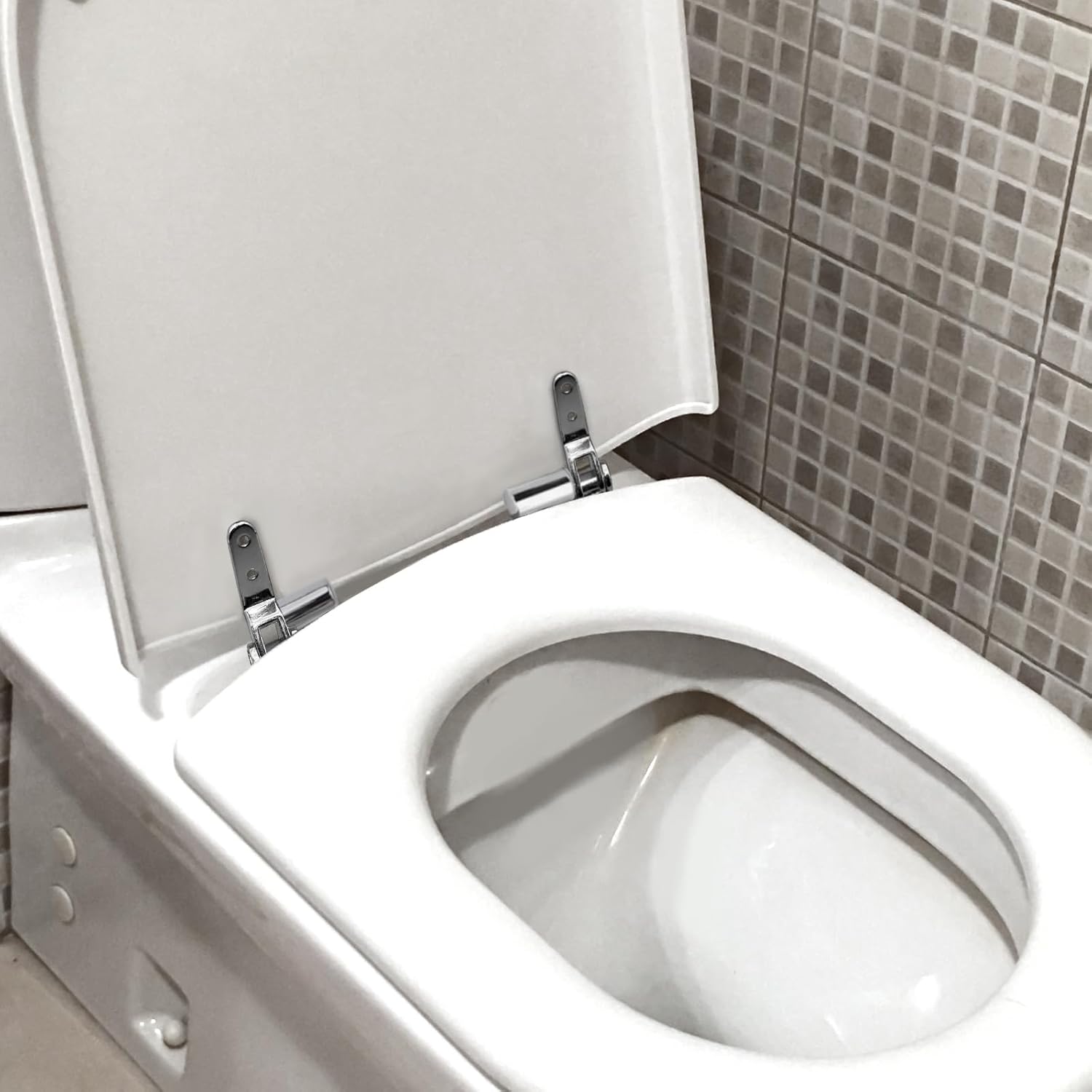 CRIDENG Toilet Lid Hinge Set with Soft Close Mechanism