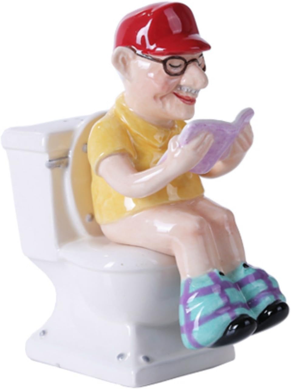 Pacific Giftware 475 Inch Reading Grandpa Salt and Pepper Shaker Set