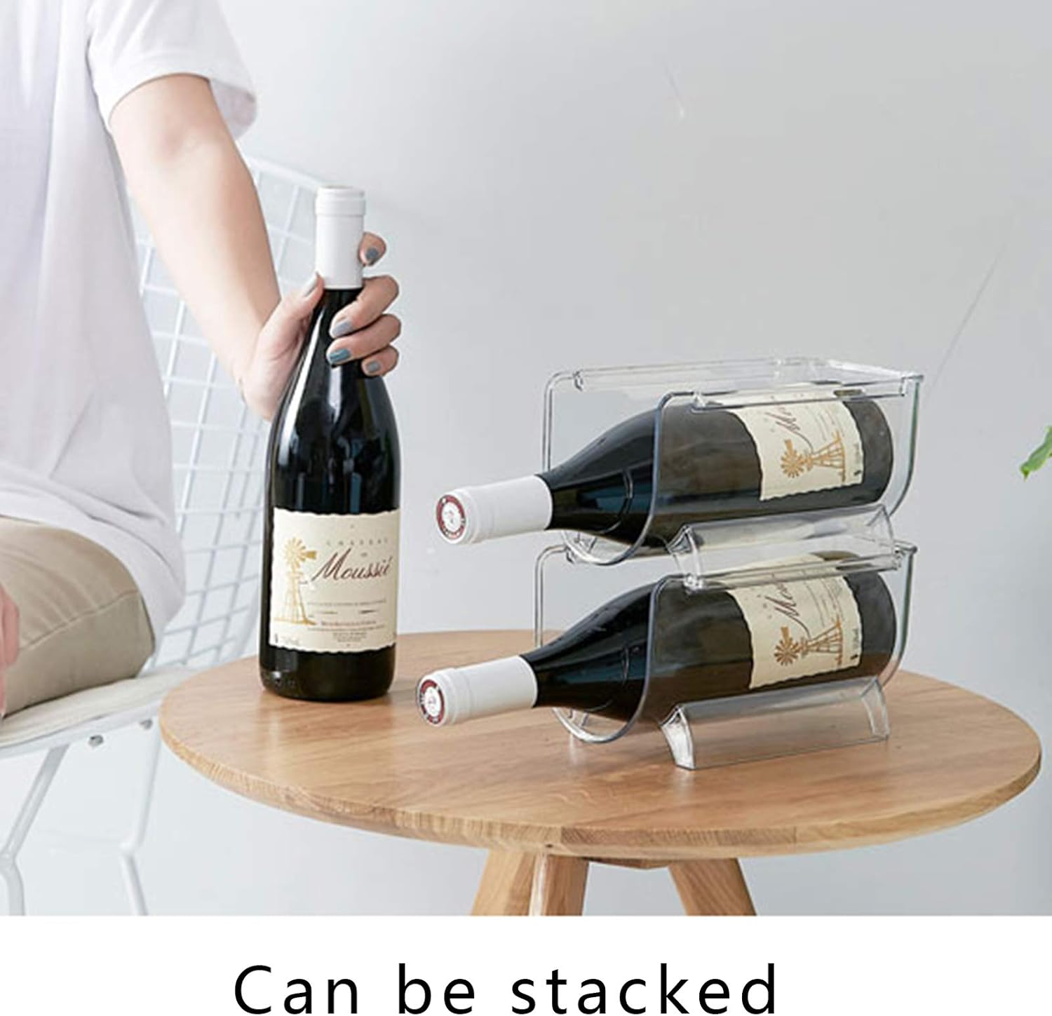Cheeren 2 Pack Stackable Wine Bottle Holder