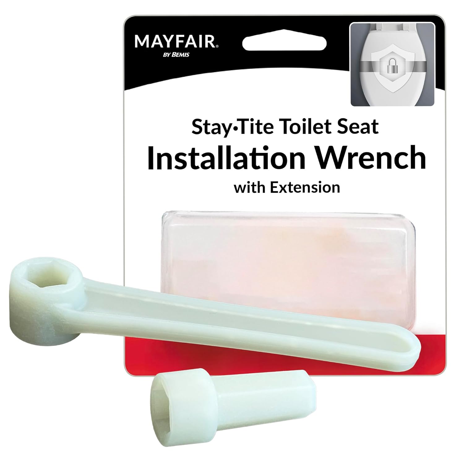 Mayfair EXT Toilet Seat Wrench StayTite Kit Off White 1