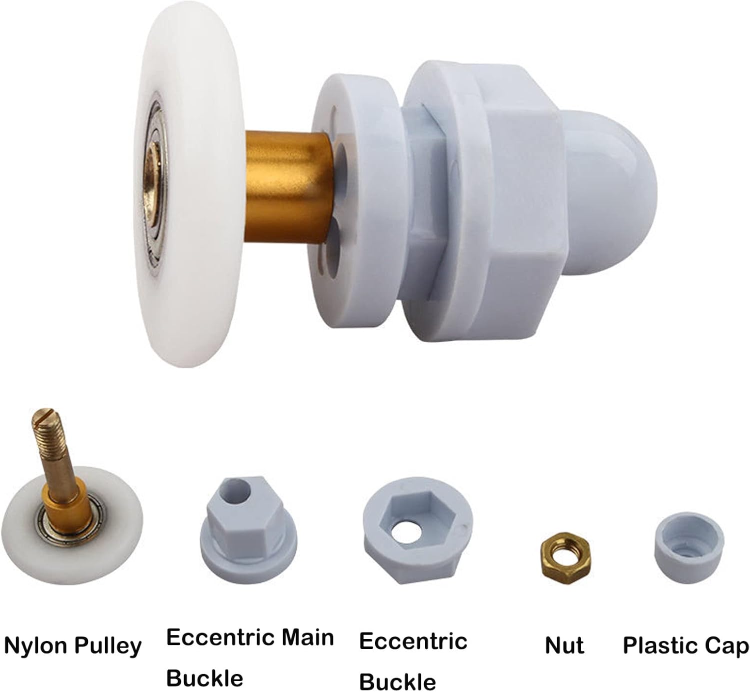 Qikuver 4PCS Shower Door Rollers 29MM Replacement