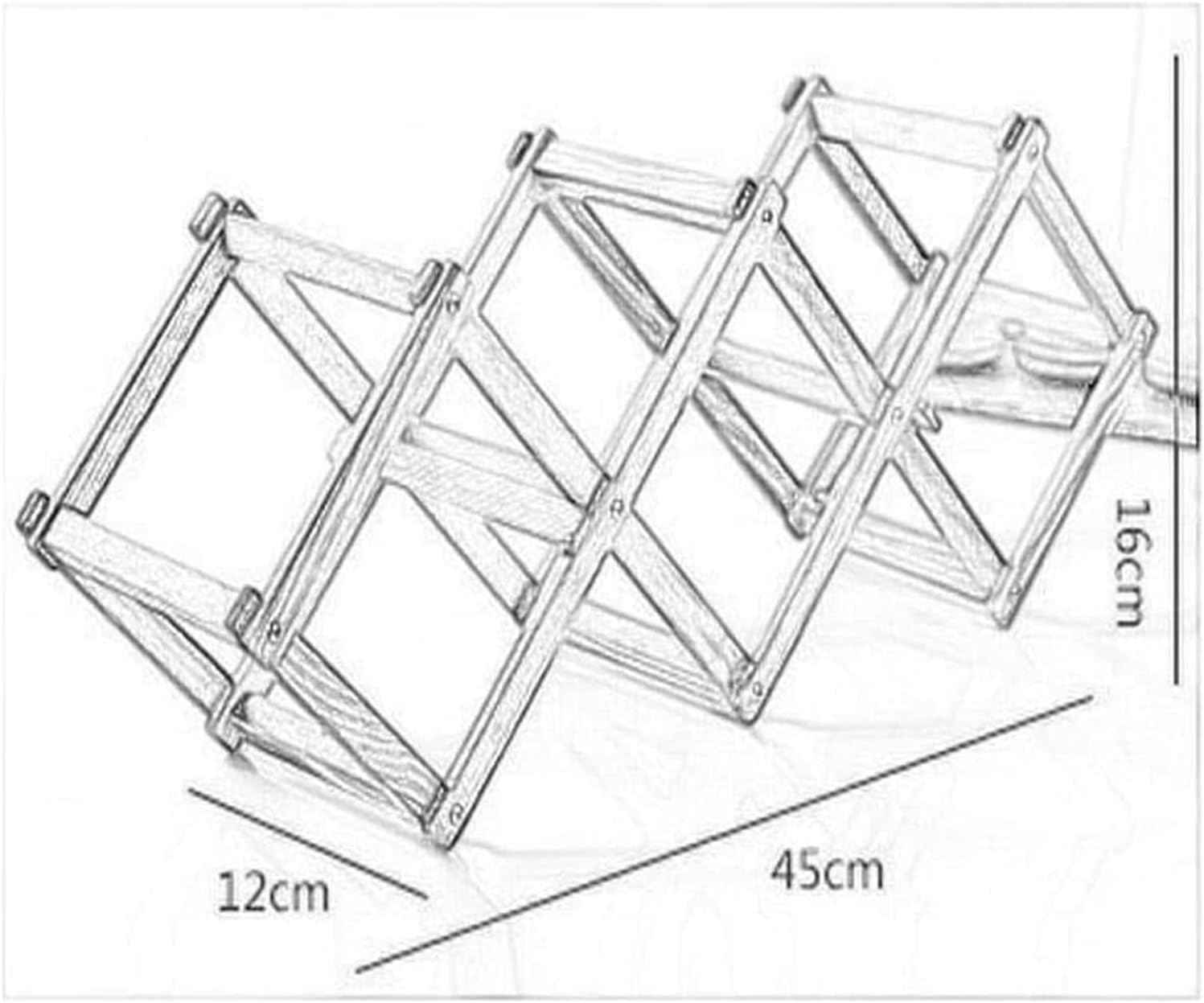ALDEPO Foldable Freestanding Wine Rack 3-5 Bottles