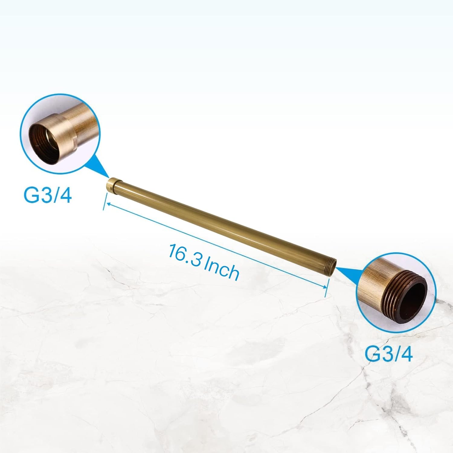 gotonovo G34 Shower Extension Tube 16 Inch 1