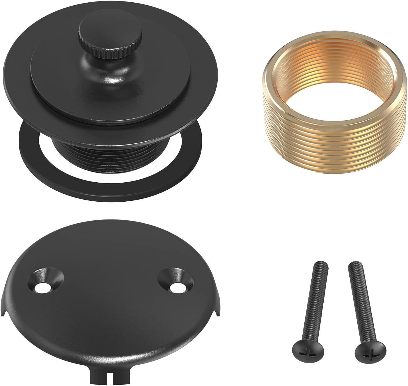 Matte Black Tub Drain and Overflow Kit Replacement
