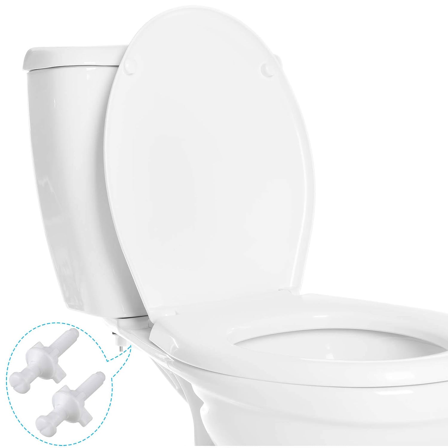 Jetec 16-Piece Toilet Seat Screws Replacement Kit - White