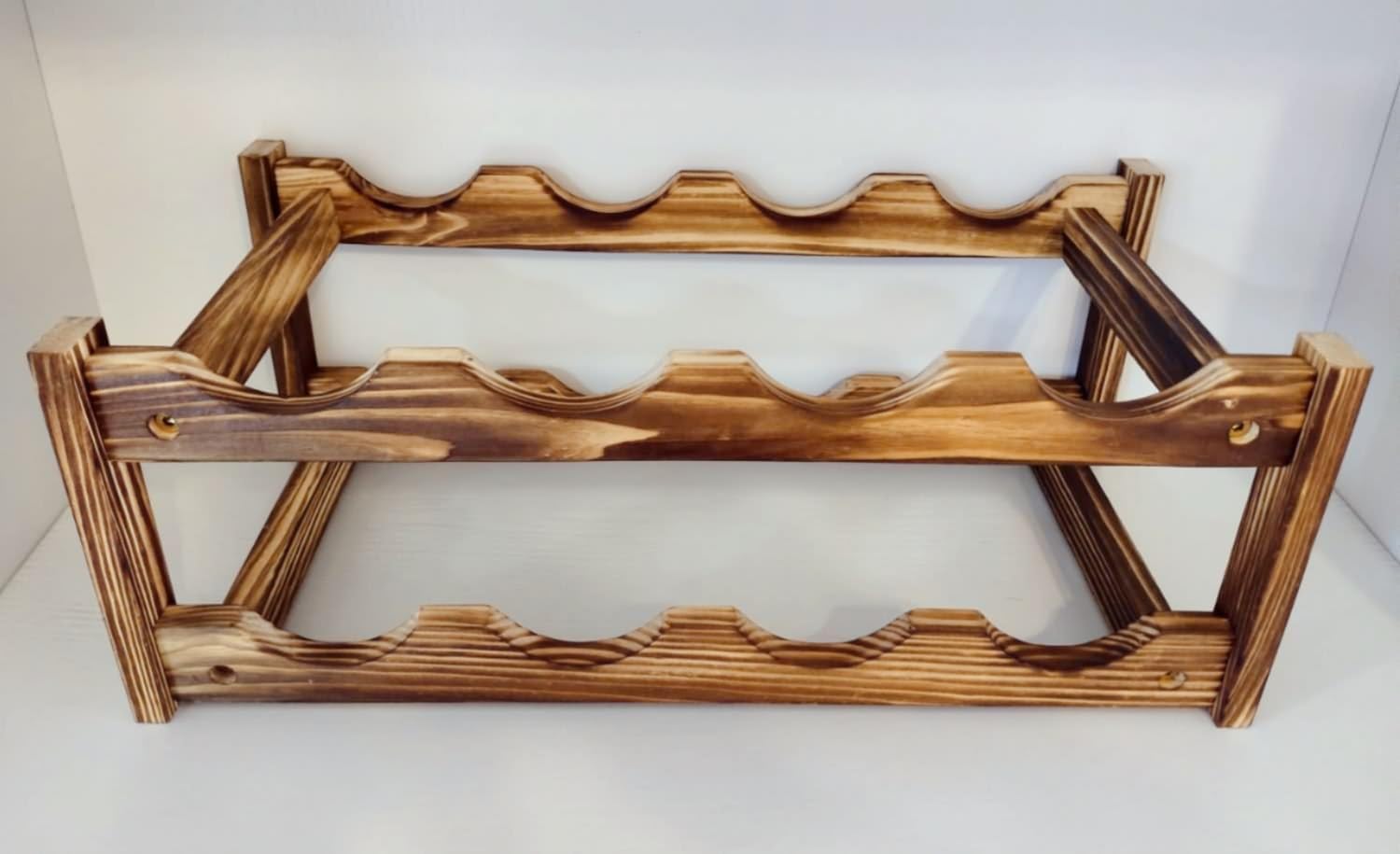 8-Bottle Wine Rack - Modern Two-Tier Design