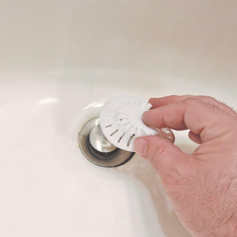 Danco Universal Sink Hair Catcher Strainer 2 Pack - White