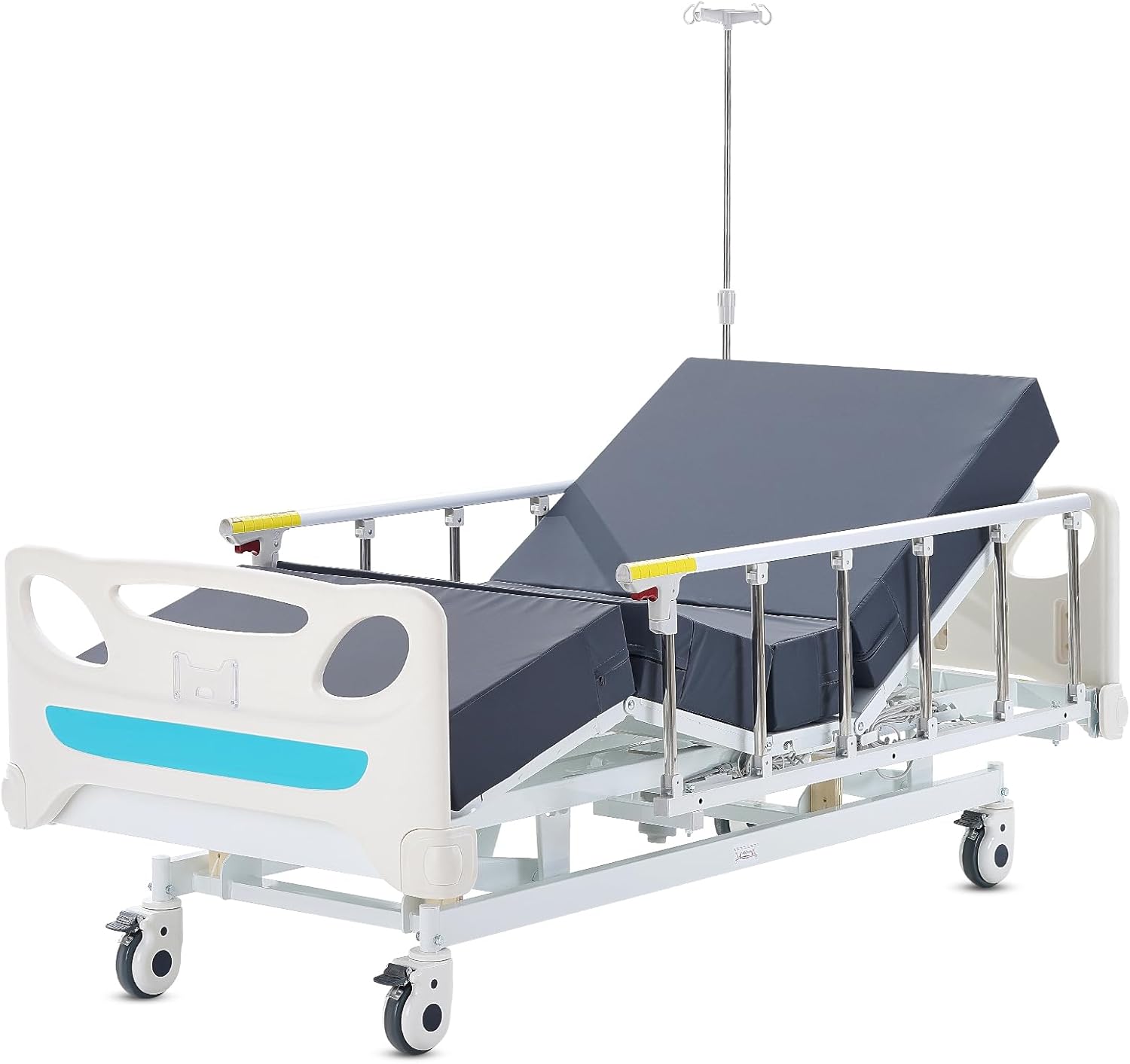 VEVOR 3 Function Full Electric Hospital Bed with Mattress and IV Pole