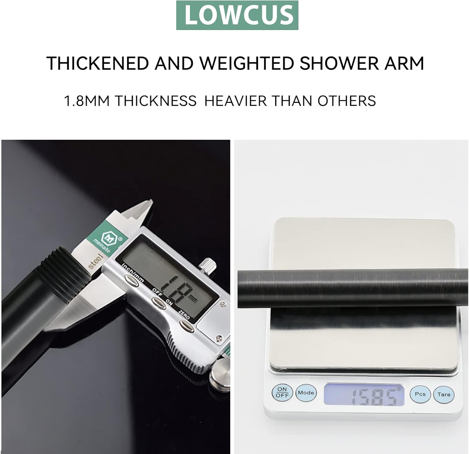 LOWCUS 123815ORB 8 Inch Shower Arm Replacement