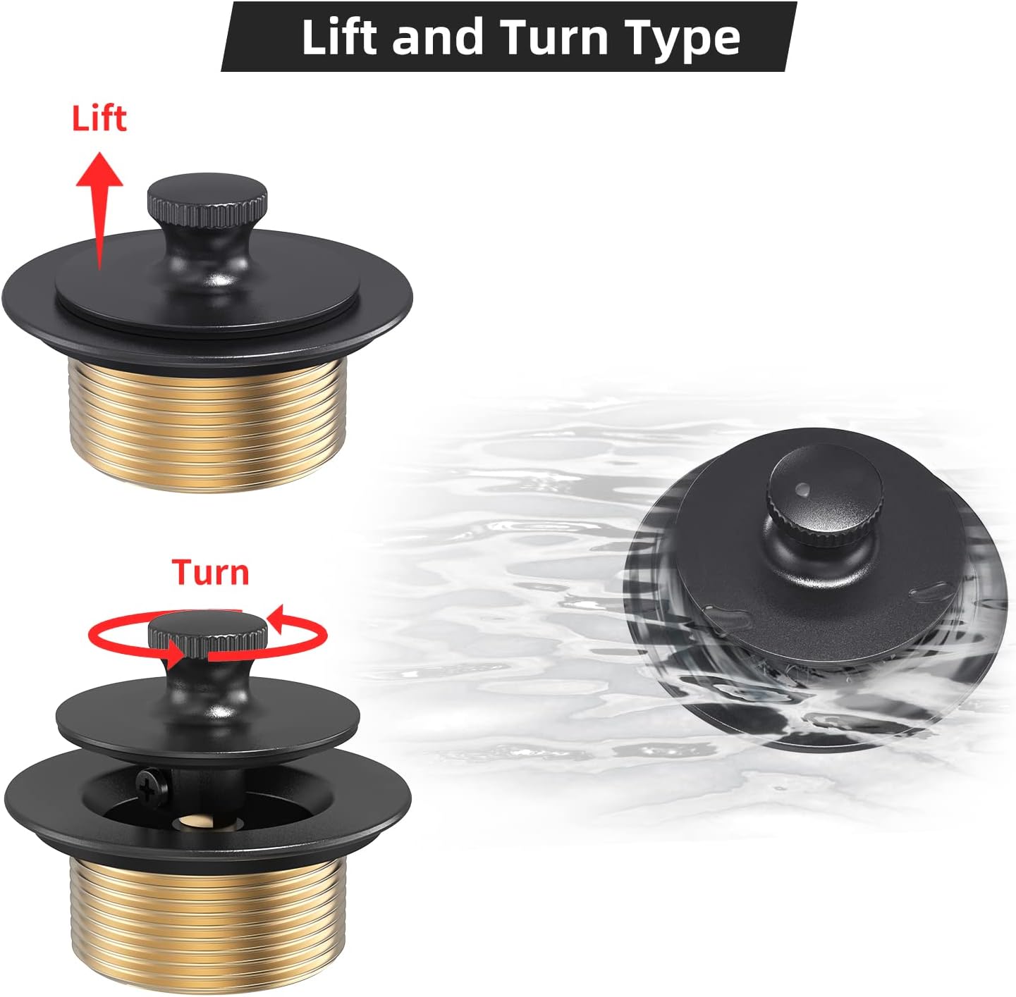 Matte Black Tub Drain and Overflow Kit Replacement