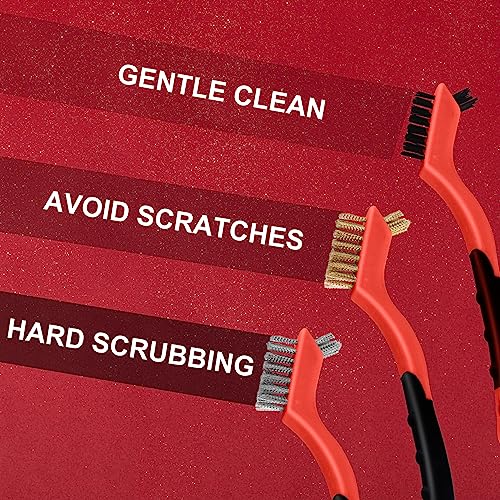 MAXMAN 3-Piece Wire Brush Set for Rust and Cleaning