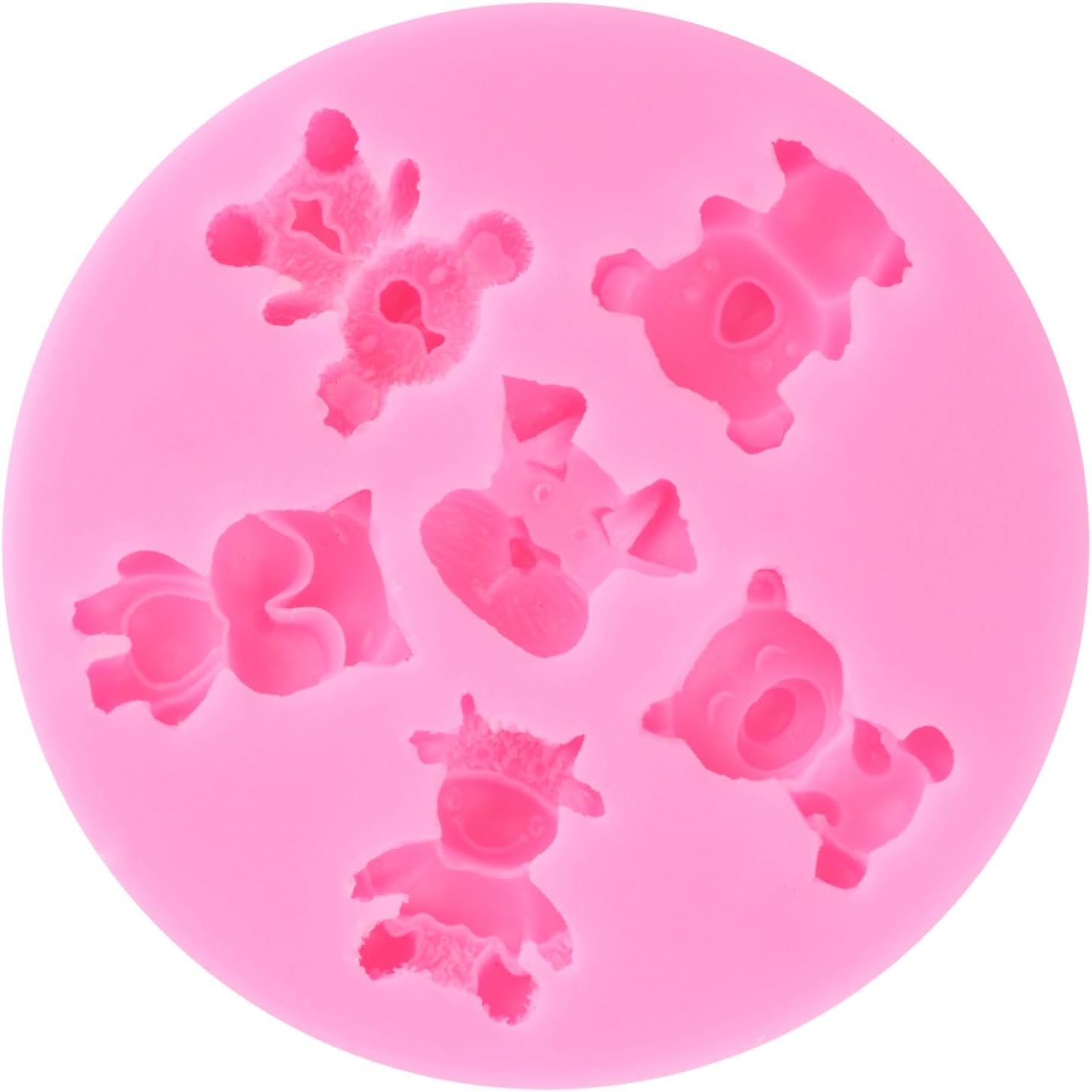 Zoo Animals Silicone Fondant Mold for Cake Decor