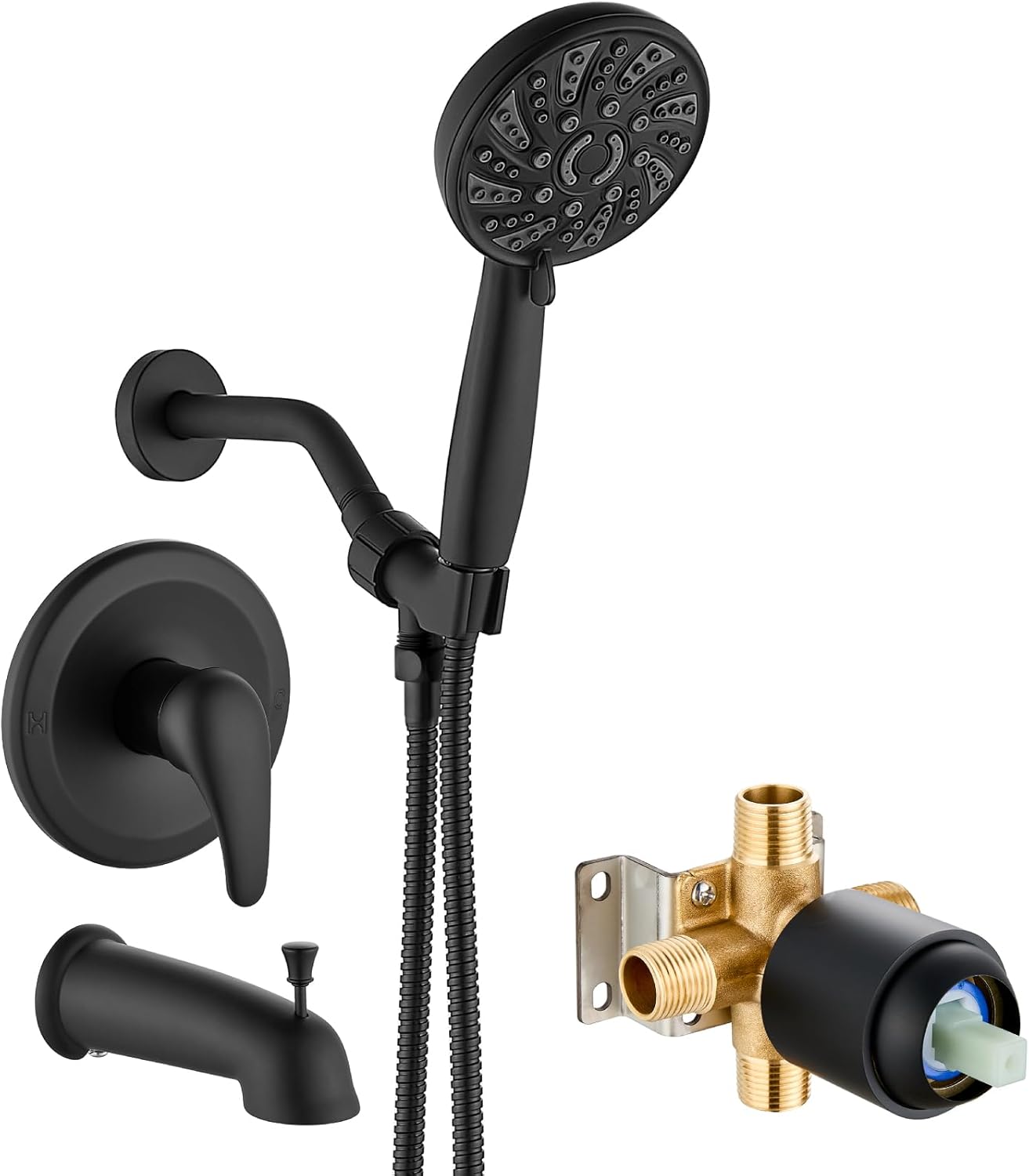 Gotonovo Bathroom Shower Head Kit with 6 Modes and Valve Included