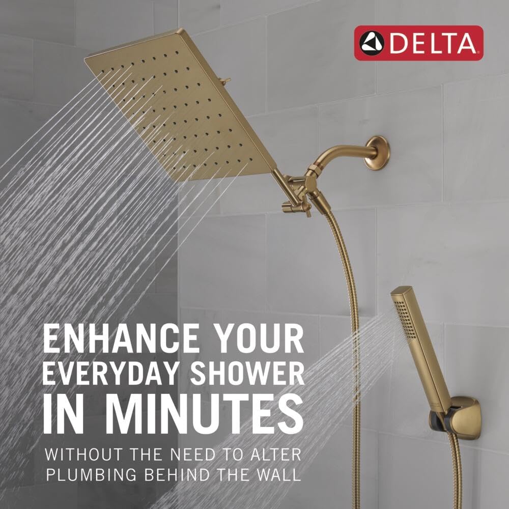 Delta 10-Inch Raincan Handheld Shower Combo - Champagne Bronze 75527-CZ