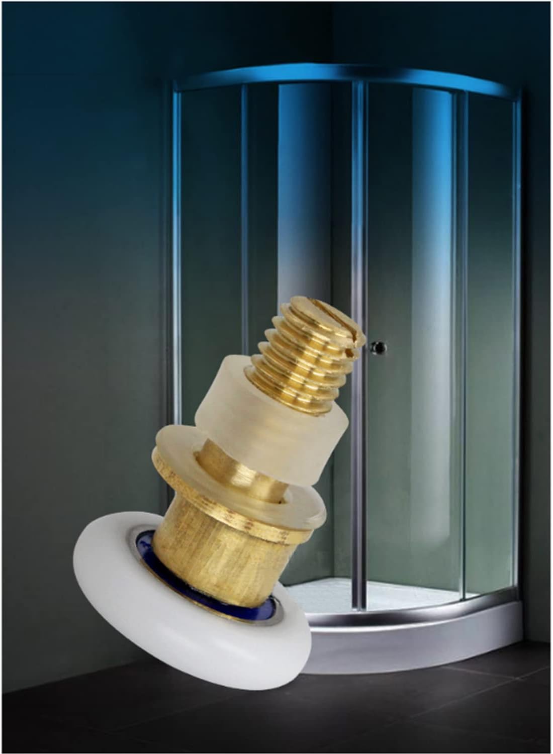 4PCS Shower Door Rollers 23mm Diameter for Glass Sliding Doors