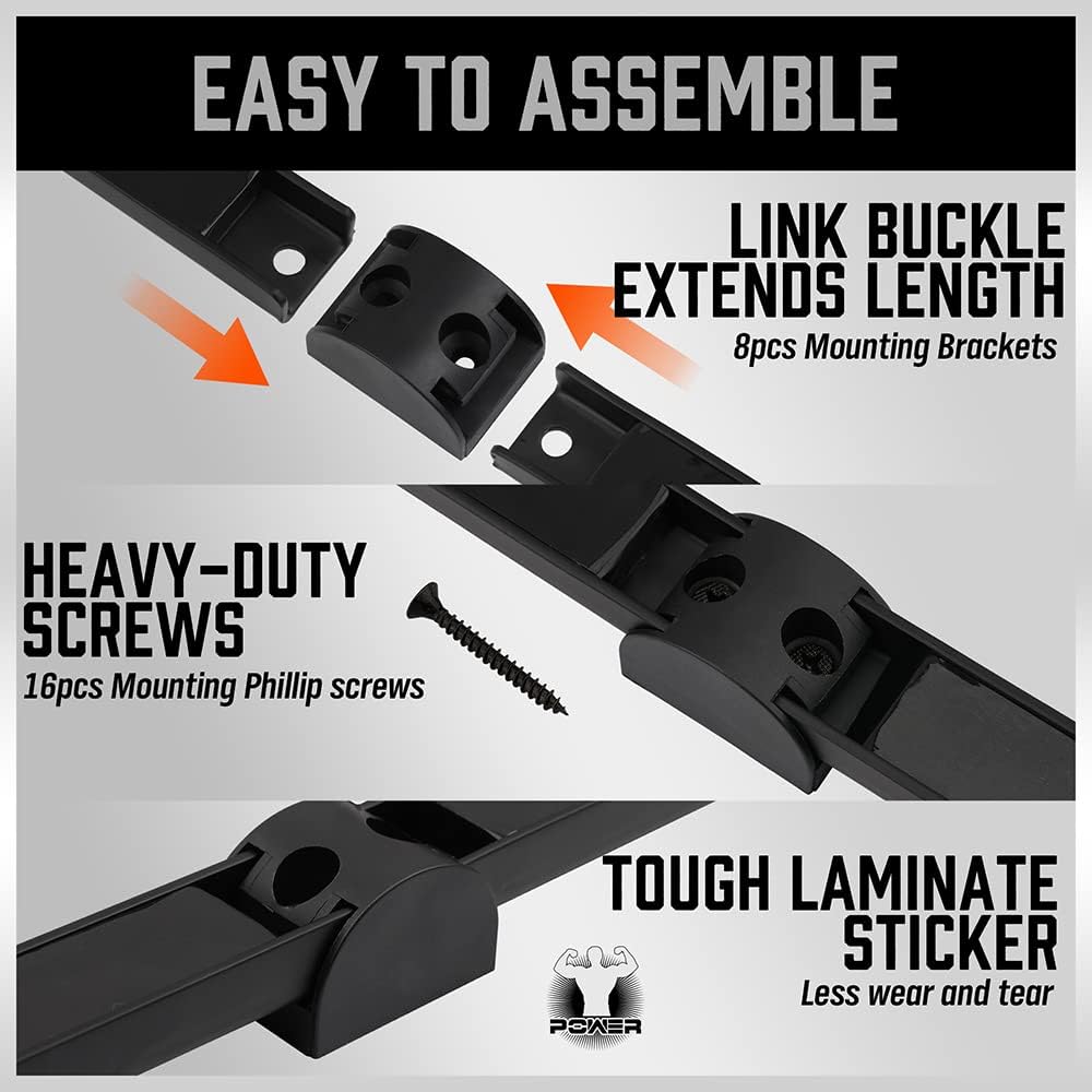 HORUSDY 12 Inch Magnetic Tool Holder Strip 4 Pack