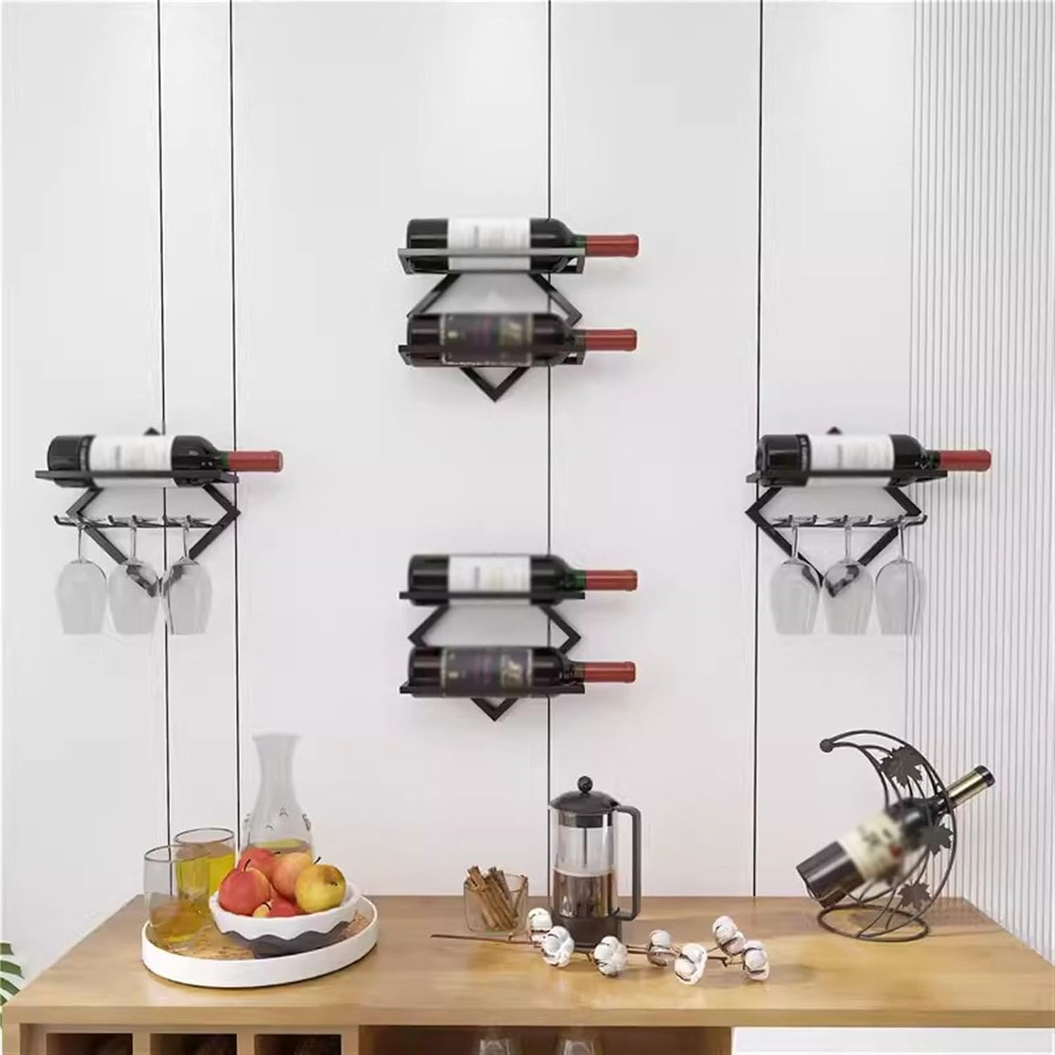 DYPA-AF12 Space-Saving Wine Glass Holder Wall Mount