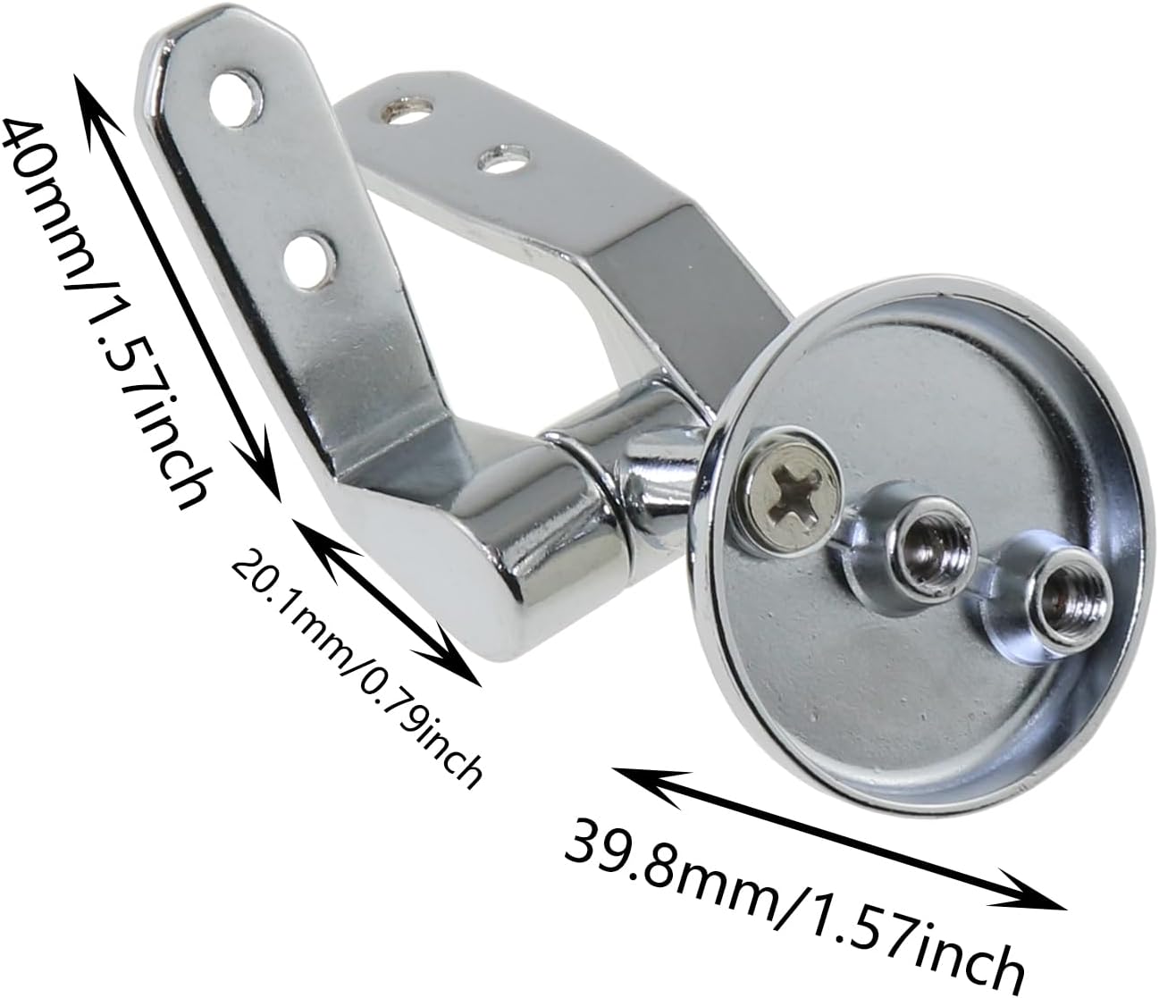 DGZZI Toilet Seat Hinges Zinc Alloy Adjustable Chrome