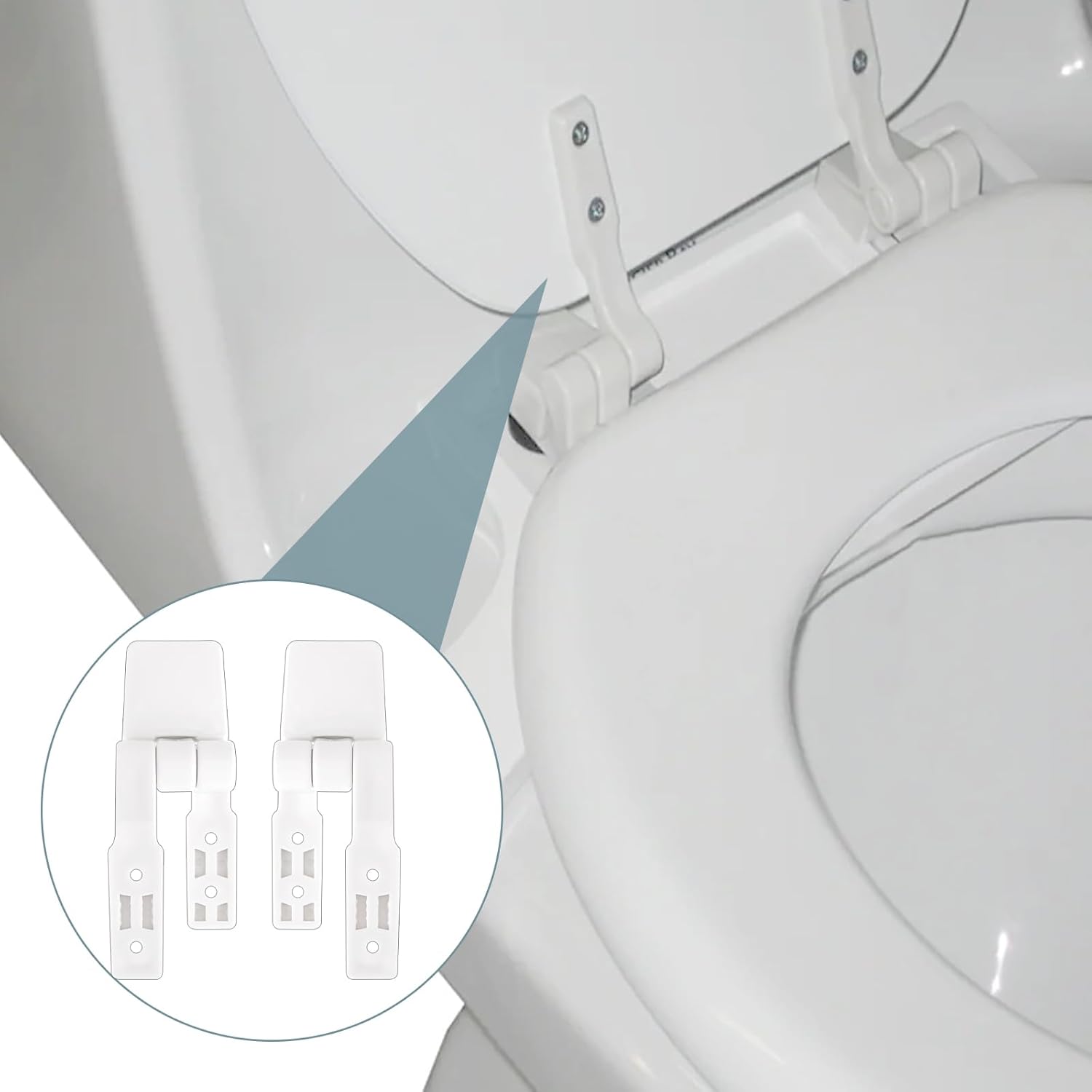 Hariendny 2 Pack Toilet Seat Hinge Replacement Kit