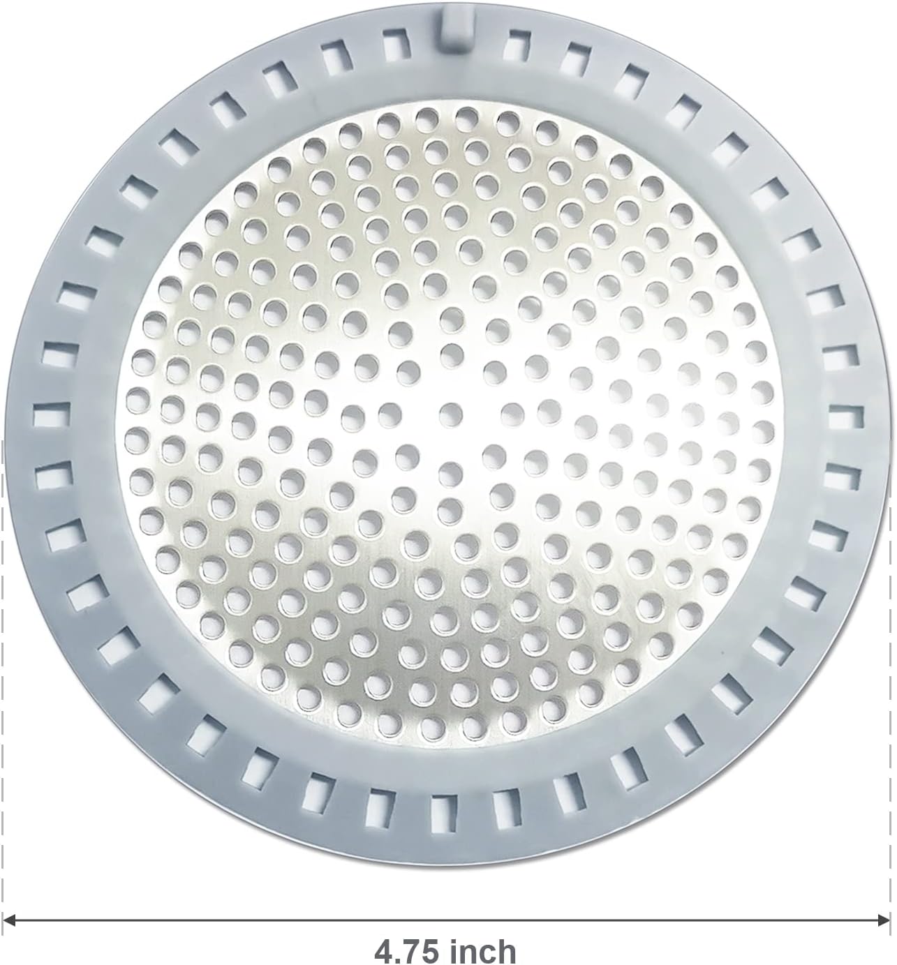 Seatery 2PCS Shower Drain Hair Catcher with Silicone Shield 1