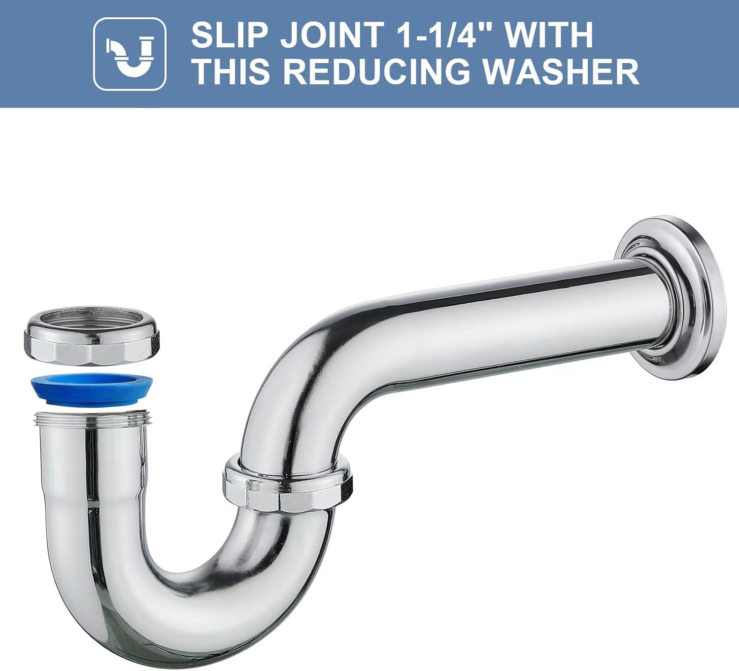 ZM Brass P-trap Sink Waste Kit with Reducing Washer