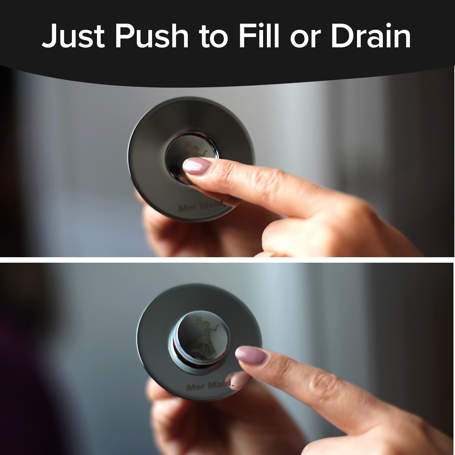 Mer-maid Drain Magic AS-SEEN-ON-TV Drain Stopper No Tools