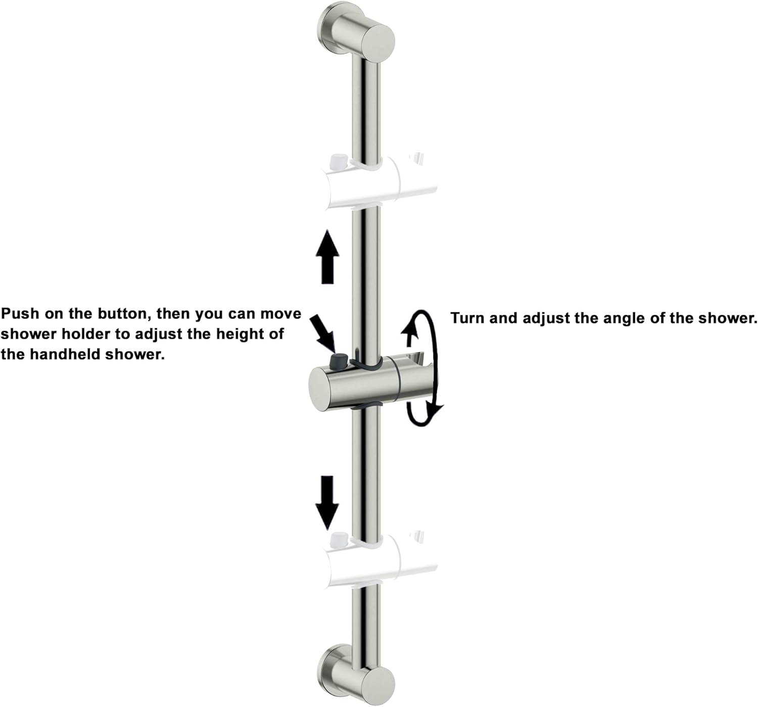 Duttao 22 Inch Shower Slider Bar with Adjustable Holder