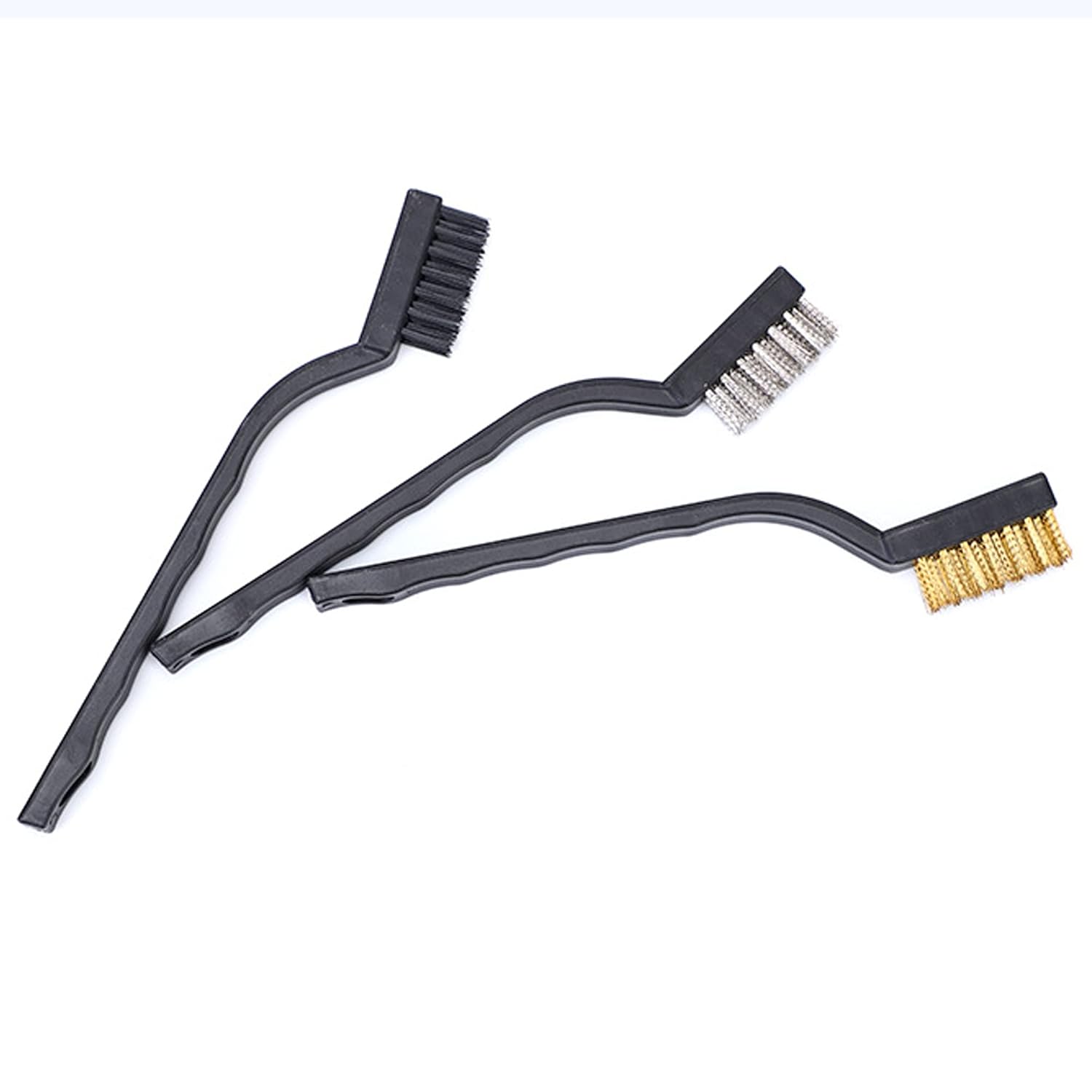 3Pcs Mini Wire Brush Set for Cleaning and Rust Removal