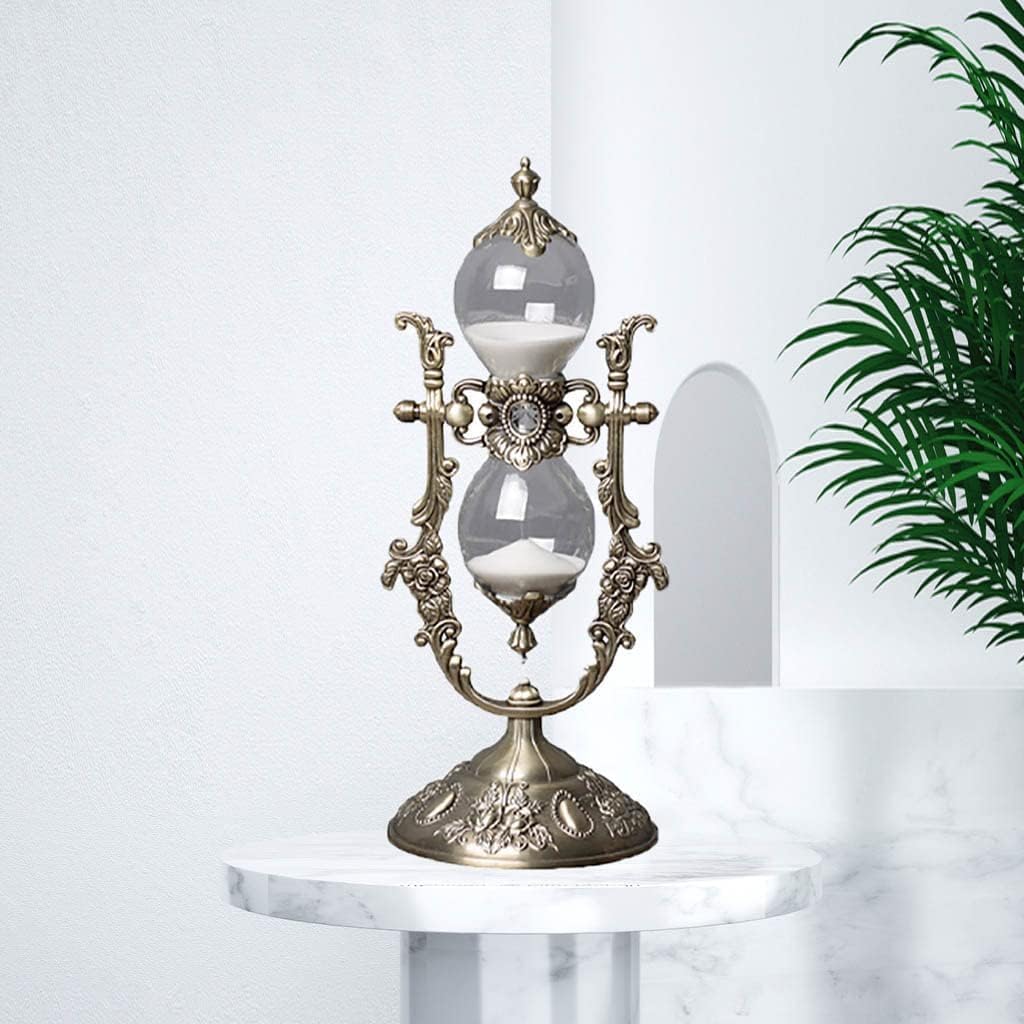 NIUASH 15-Minute Metal Vintage Hourglass Timer