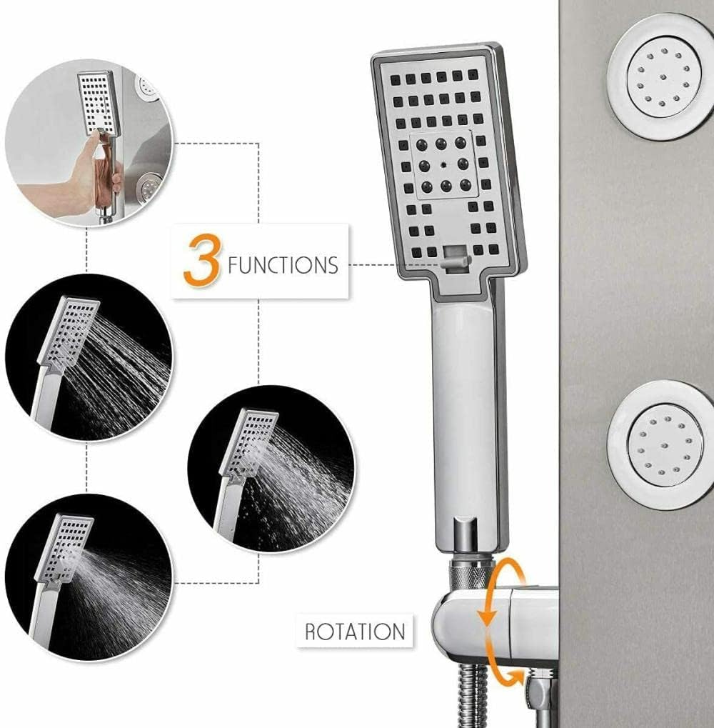 Gougeltd LED Light Shower Panel with Massager Jets 1