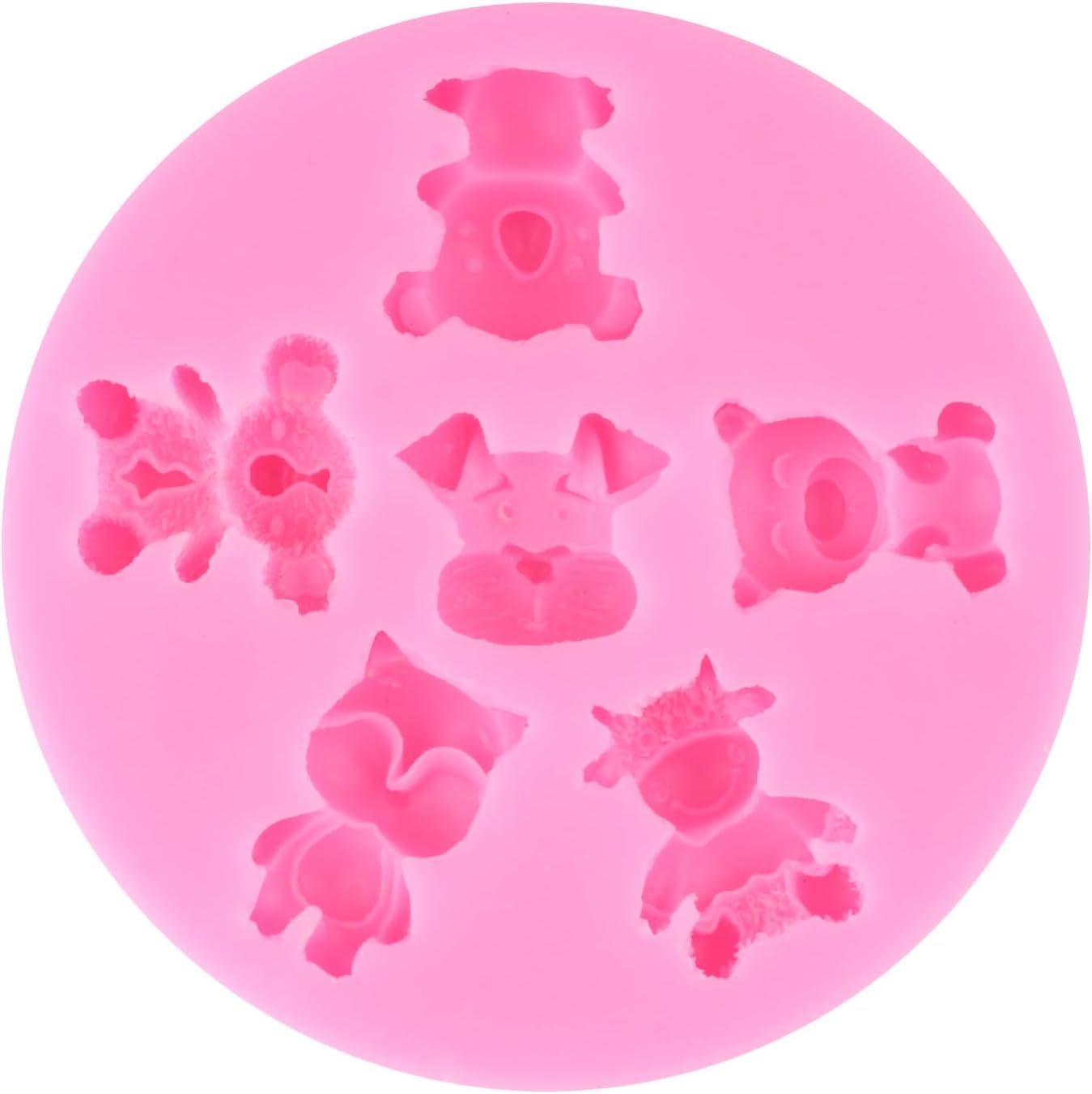 Zoo Animals Silicone Fondant Mold for Cake Decor