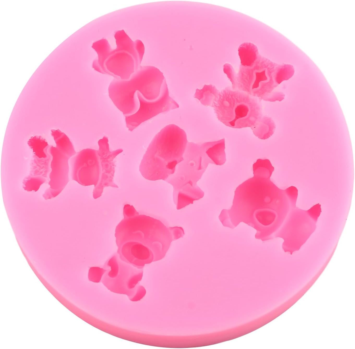 Zoo Animals Silicone Fondant Mold for Cake Decor
