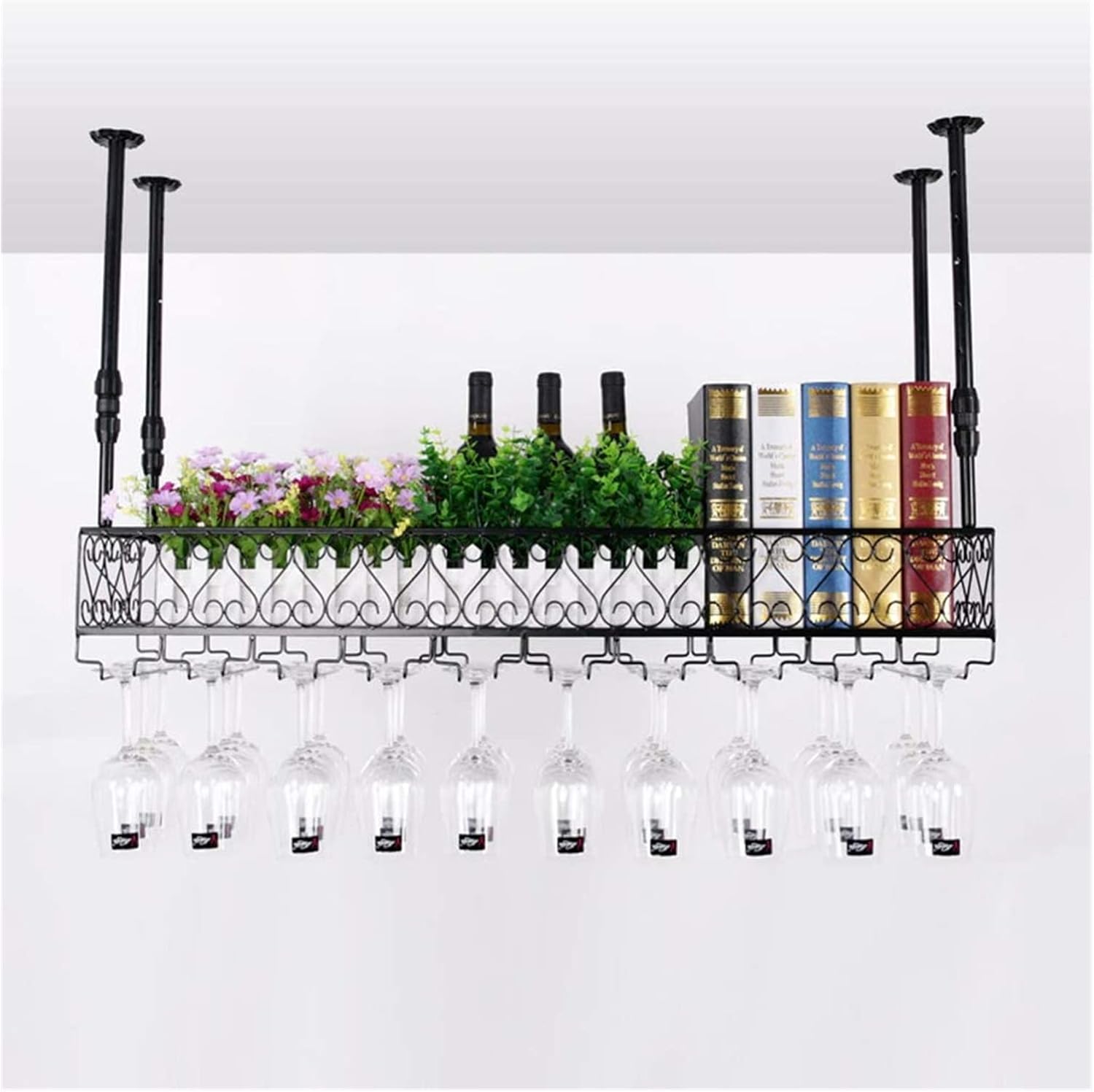 ALDEPO Wall-Mounted Wine Rack with Adjustable Height