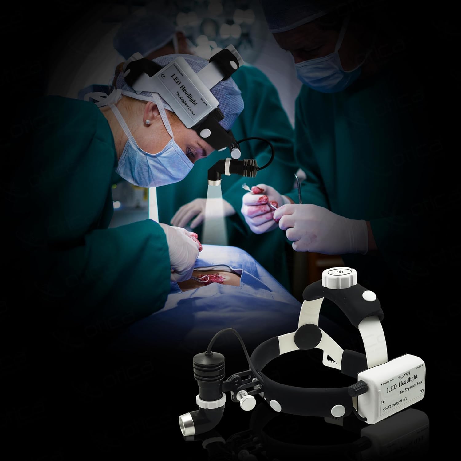OTICA 10 Watt LED Headlight Pack of 2 for Surgery and Dentistry