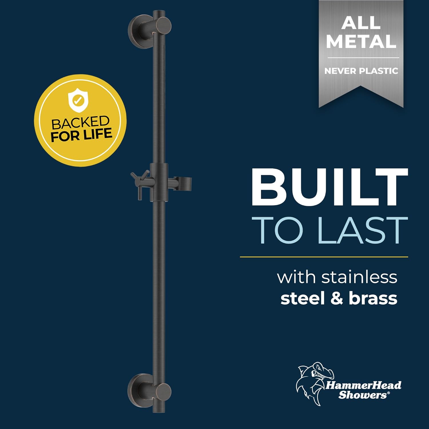 HammerHead Showers All Metal Slide Bar 275 Inch Adjustable