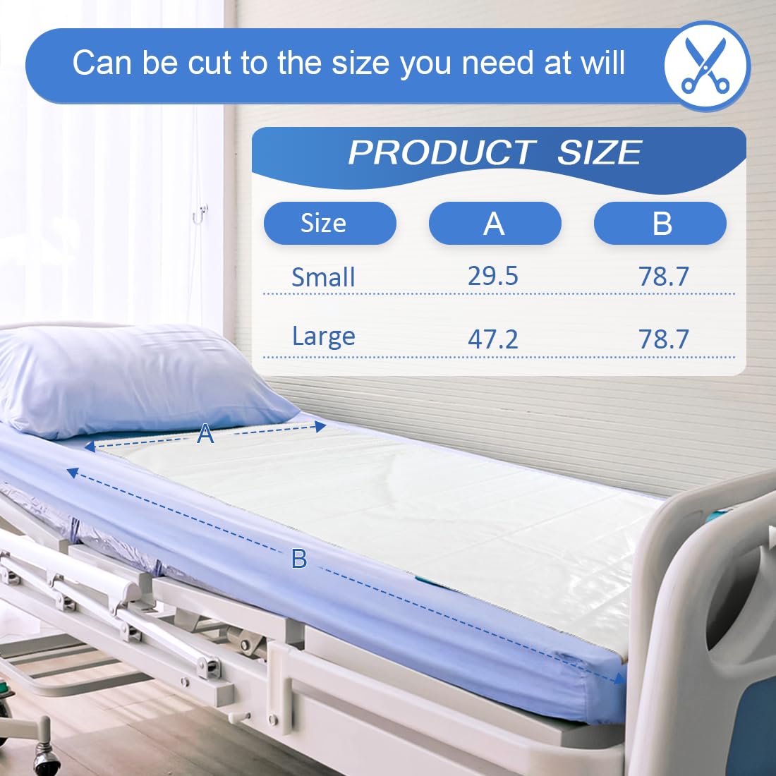 Ehucon Silicone Slide Stopper Pad for Bed Sheets 295 x 787