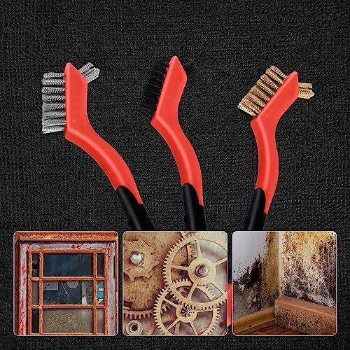 MAXMAN 3-Piece Wire Brush Set for Rust and Cleaning