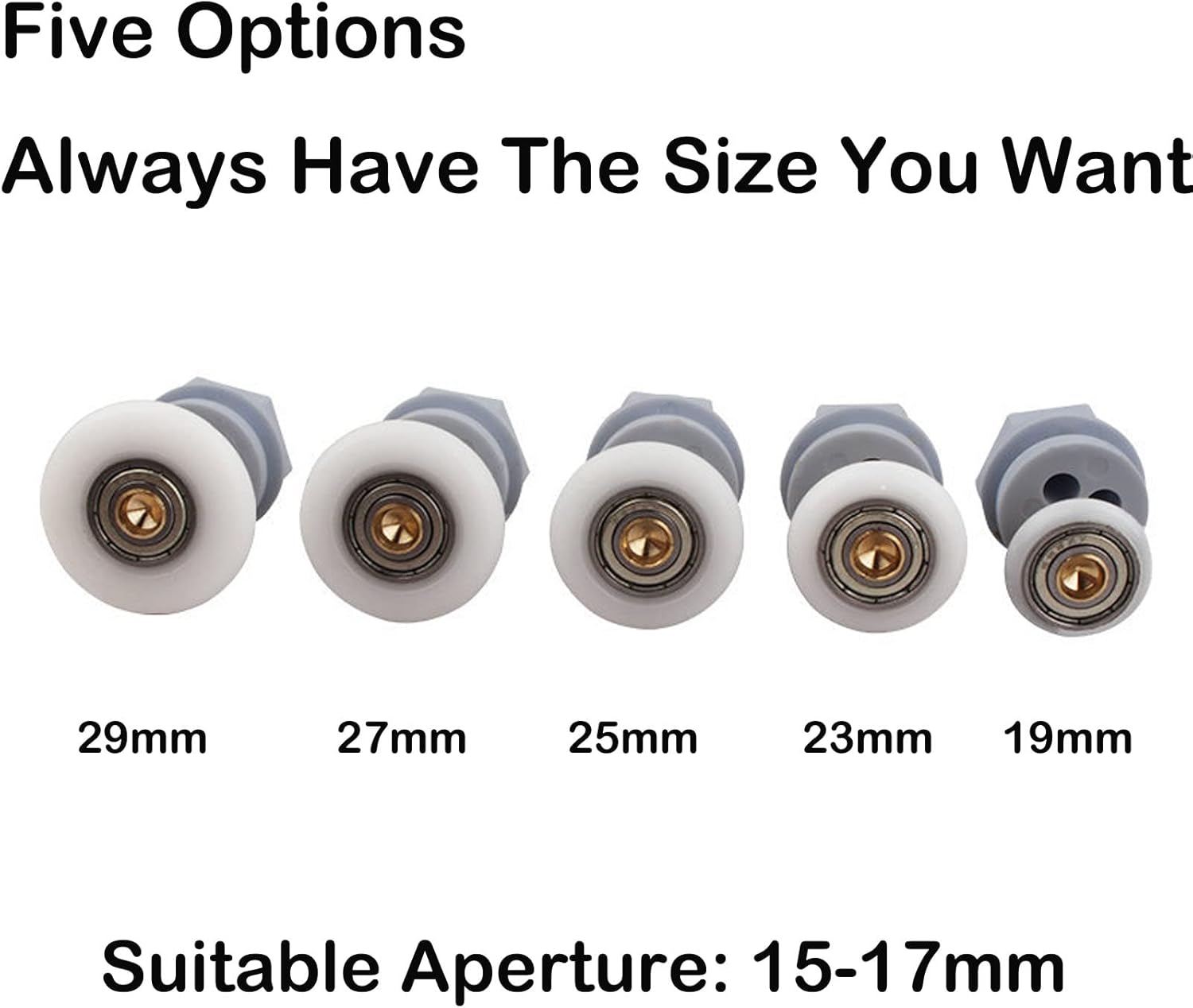 Qikuver 4PCS Shower Door Rollers 29MM Replacement