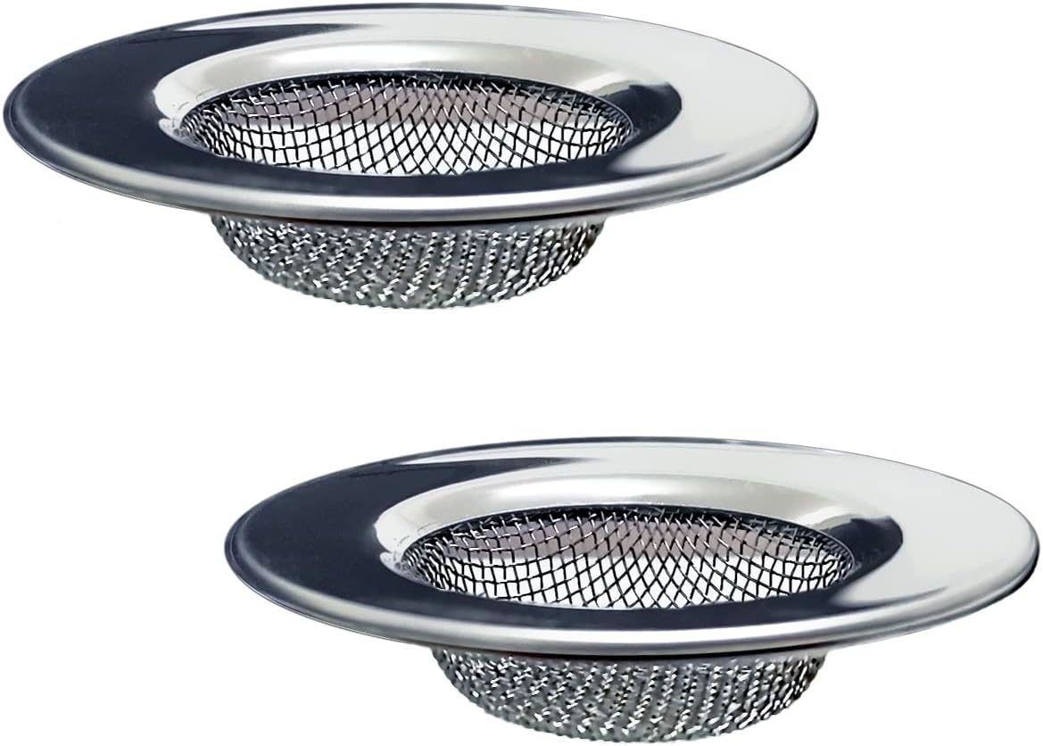 Seatery 150 Bathtub Strainer with Hair Catcher - Stainless Steel Pack of 2