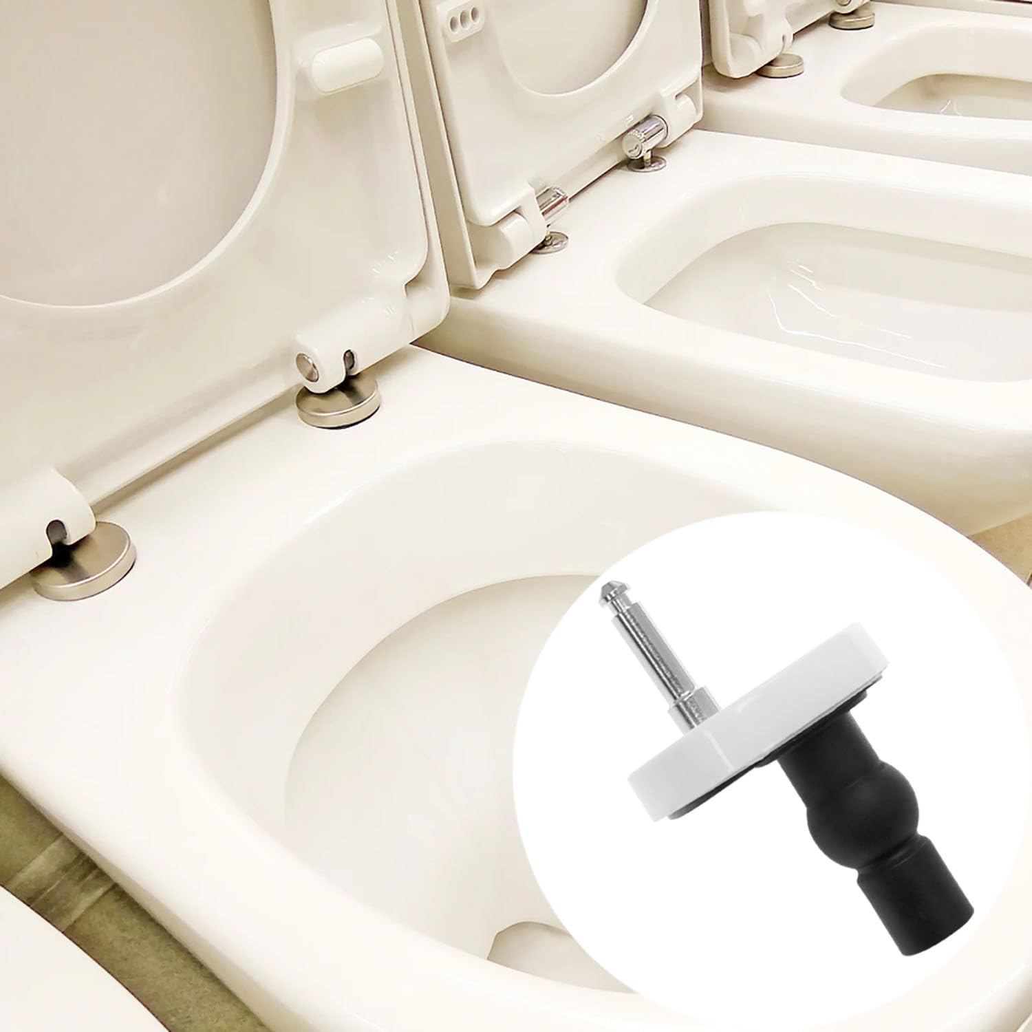 Xhziy Toilet Seat Replacement Hinges Kit 2Sets