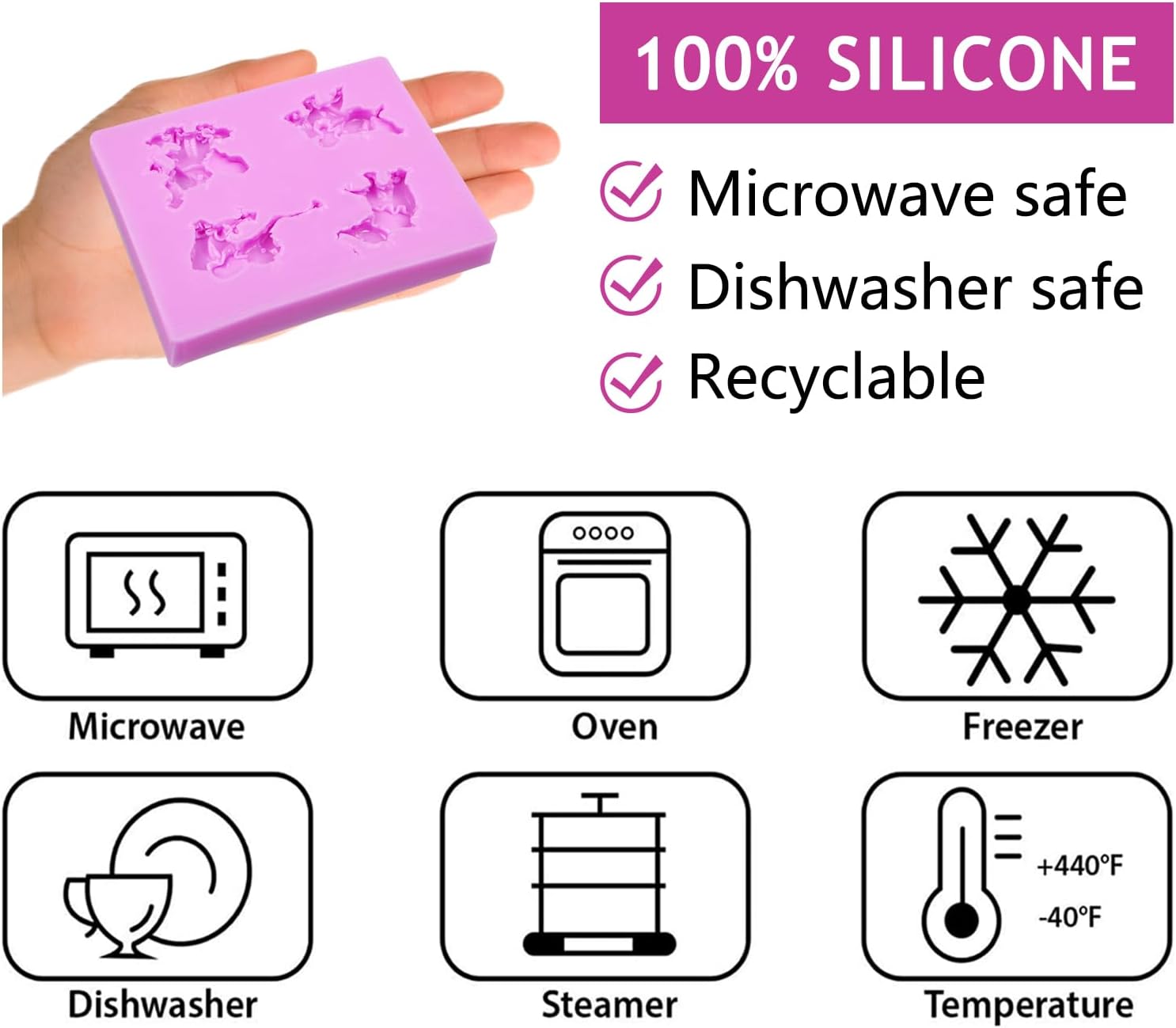 Elephant Silicone Chocolate Molds 2 Pcs for Cake Decorations
