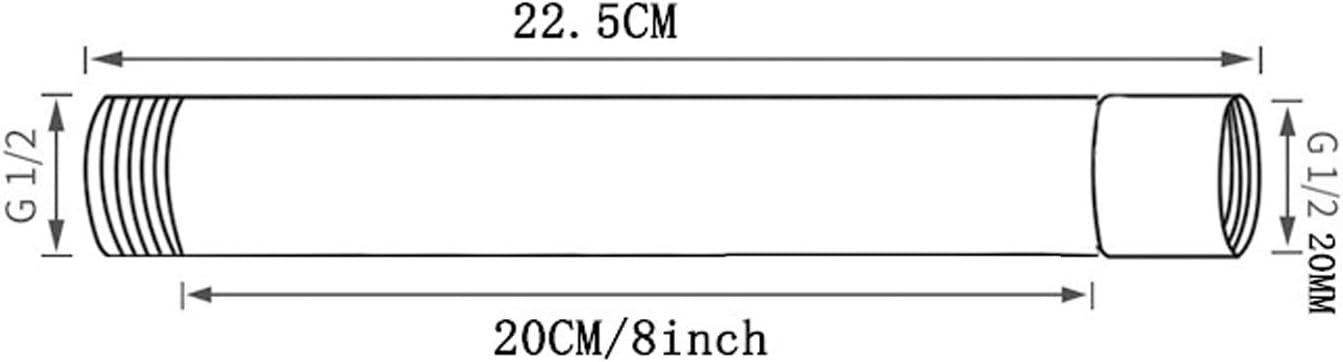 SALALIS 8 Inch Chrome Shower Arm Extension Pipe