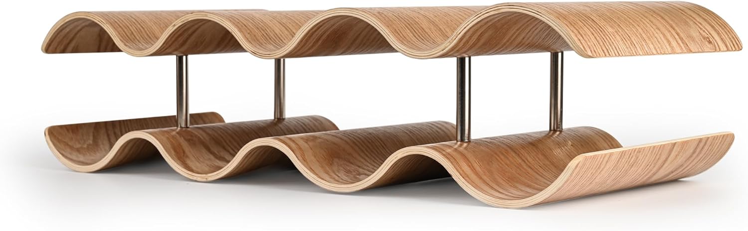 TRUDING 7 Bottle Freestanding Wine Rack with 2 Tiers