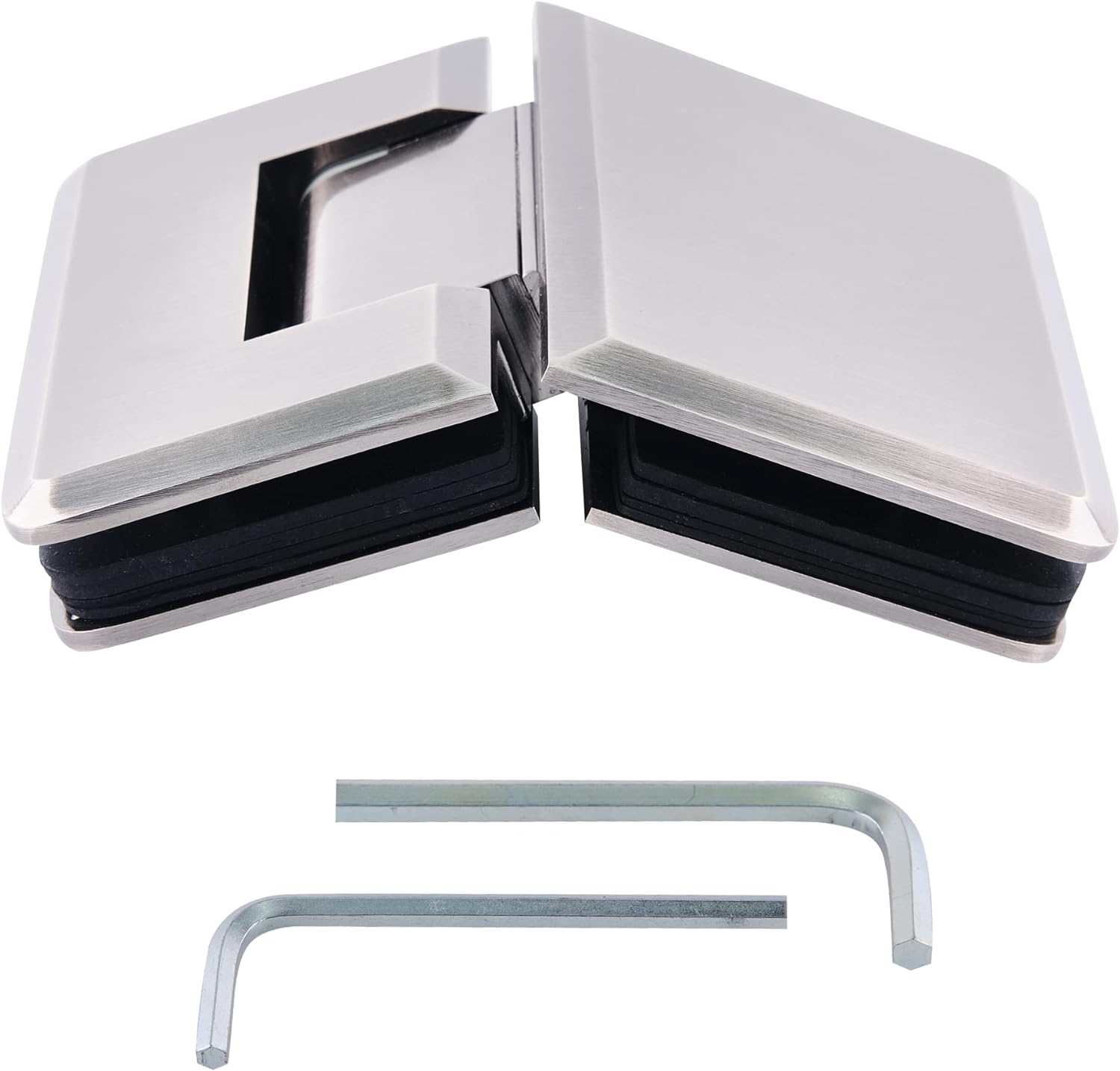 Brixwell Adjustable 135 Degree Glass to Glass Shower Door Hinge