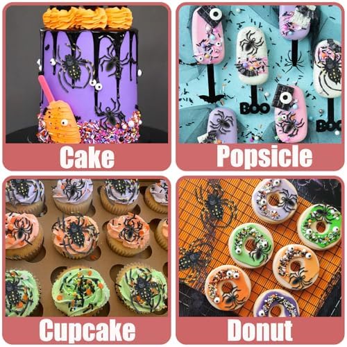 Spider Fondant Mold 2 Pcs - Halloween Cake Decorating Silicone Molds