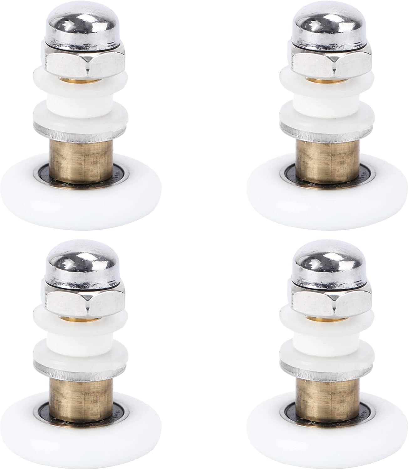 DOITOOL 4PCS Copper Shower Door Rollers 28mm Diameter 1