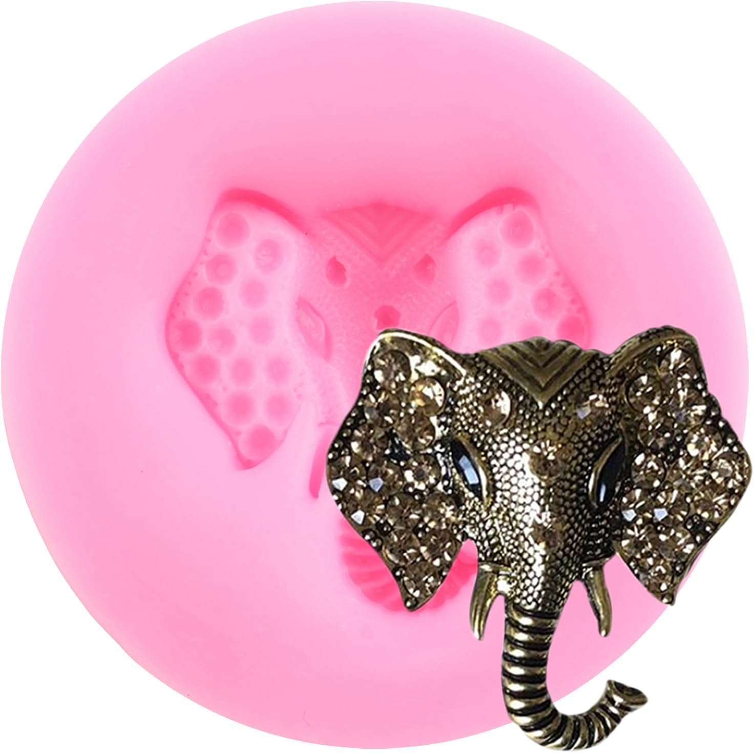 Elephant Head Silicone Fondant Mold for Cake Decoration